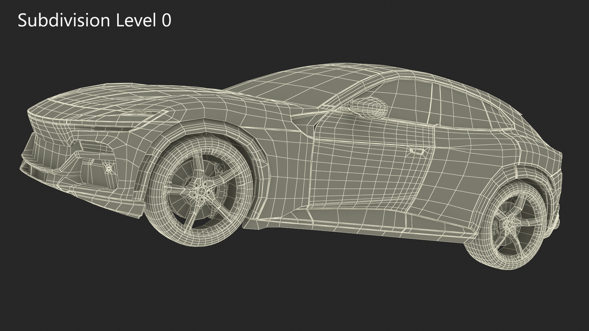 3D Ultimate Crossover Racing Car Red model