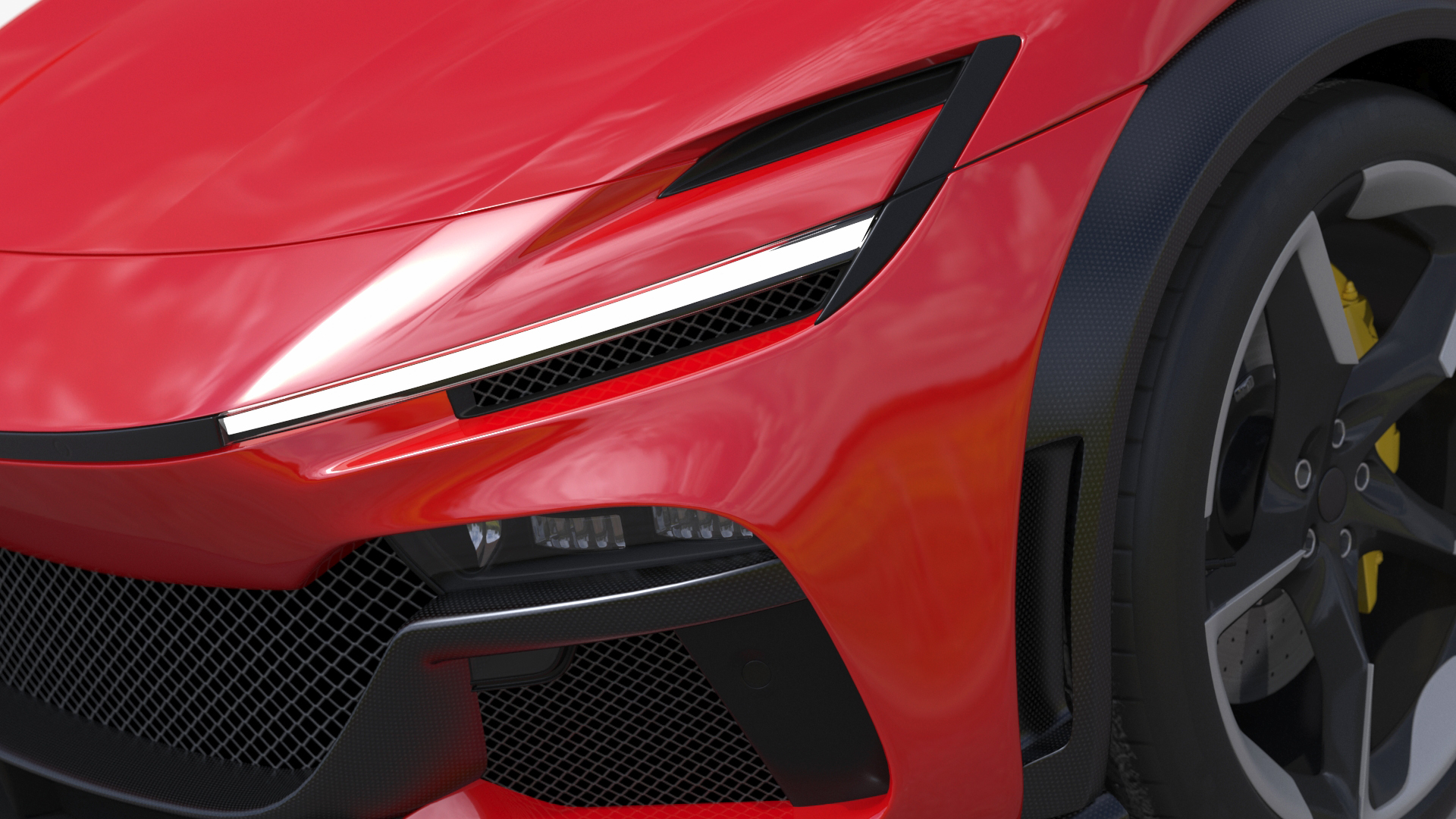 3D Ultimate Crossover Racing Car Red model