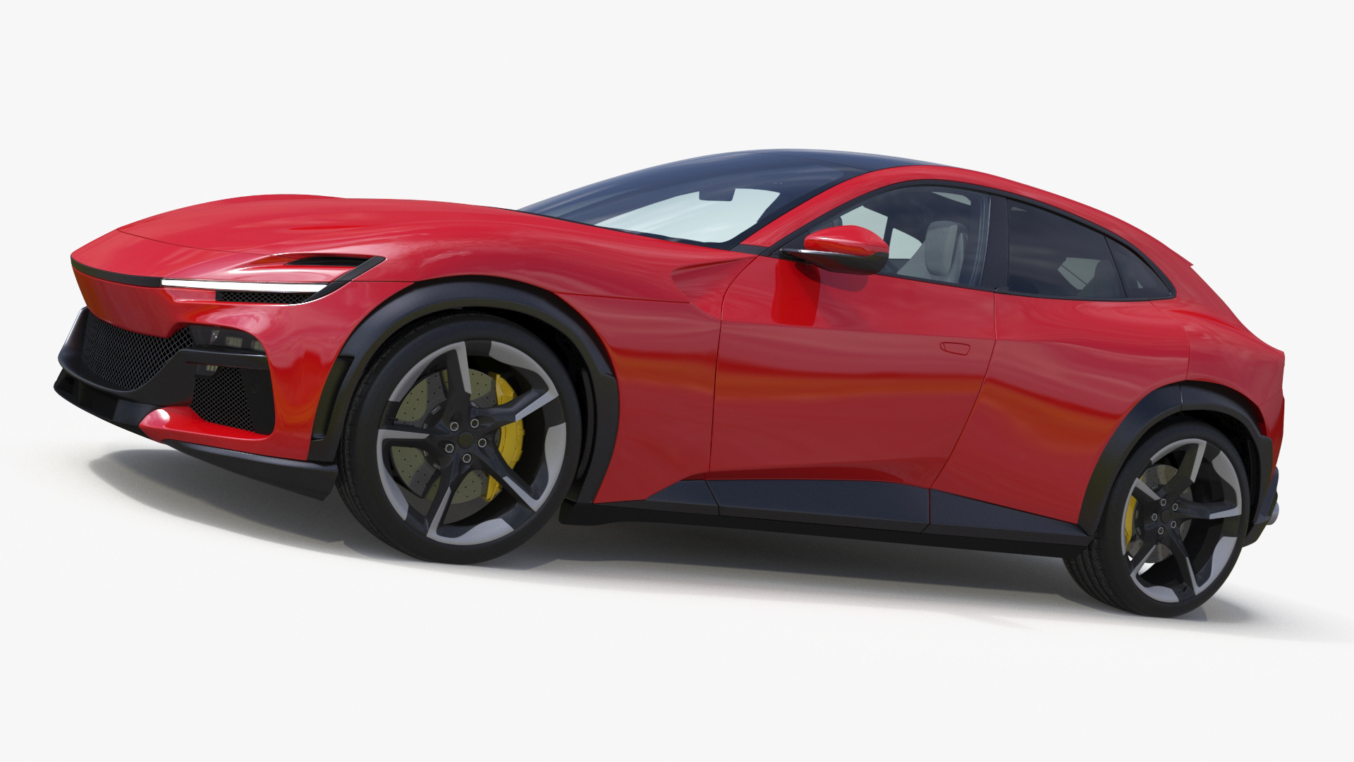 3D Ultimate Crossover Racing Car Red model