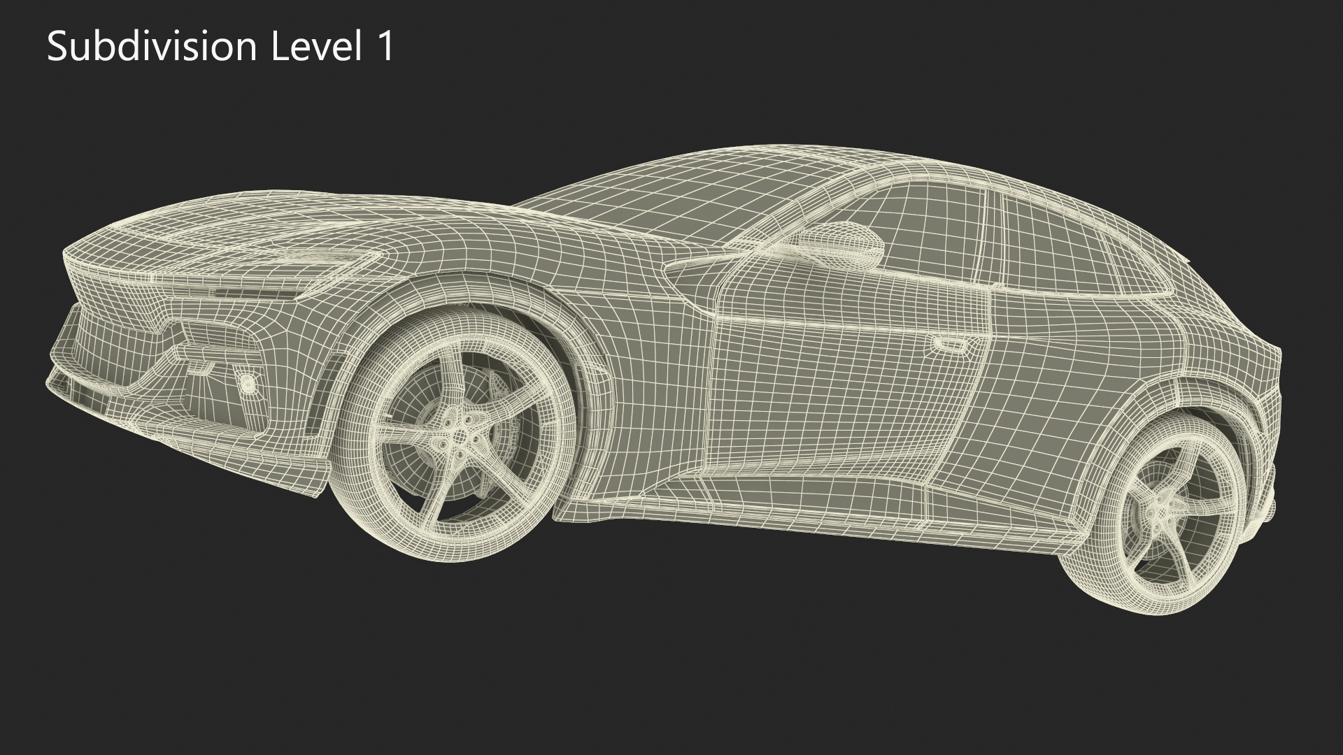 3D Ultimate Crossover Racing Car Red model