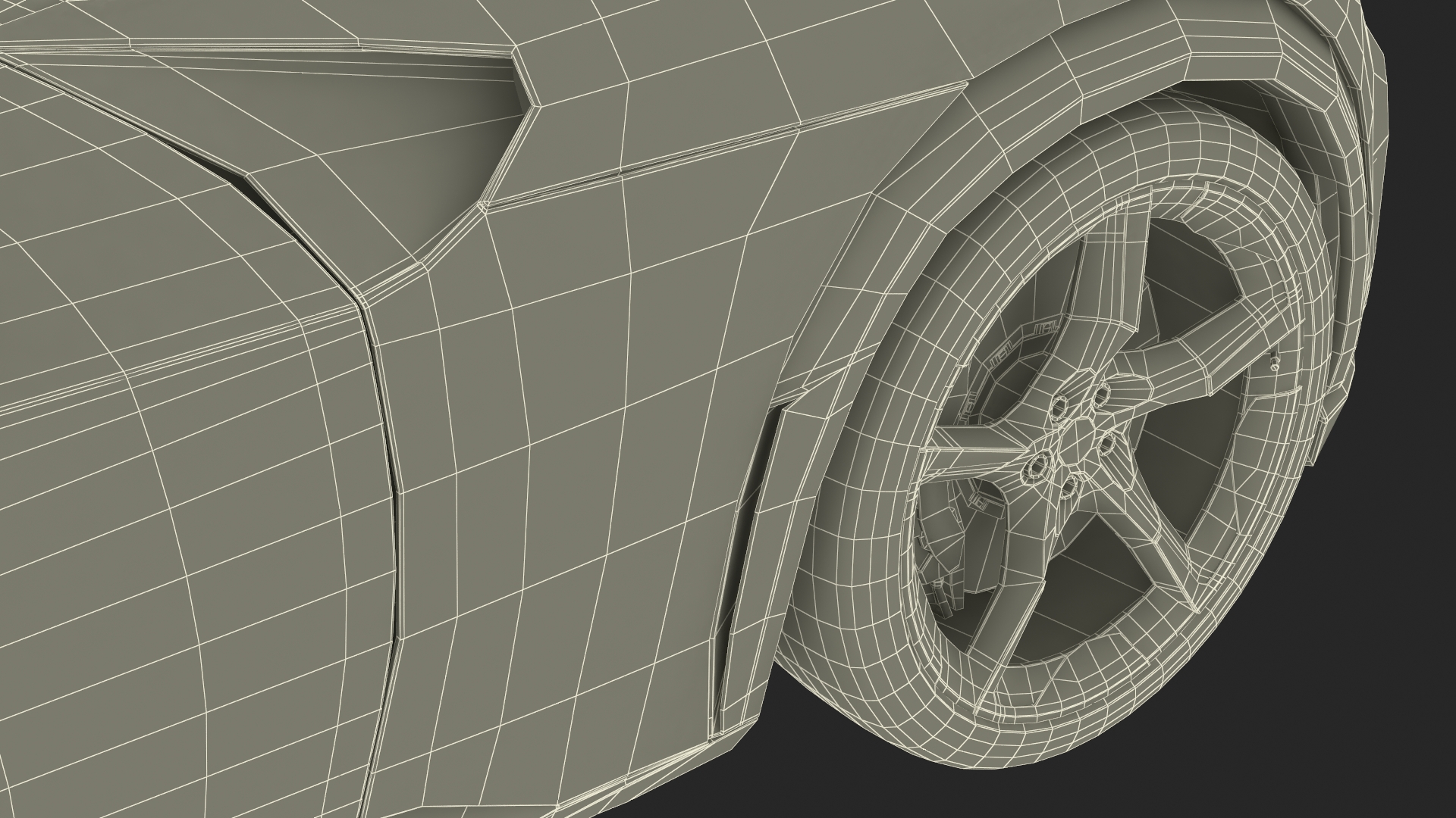 3D Ultimate Crossover Racing Car Red model