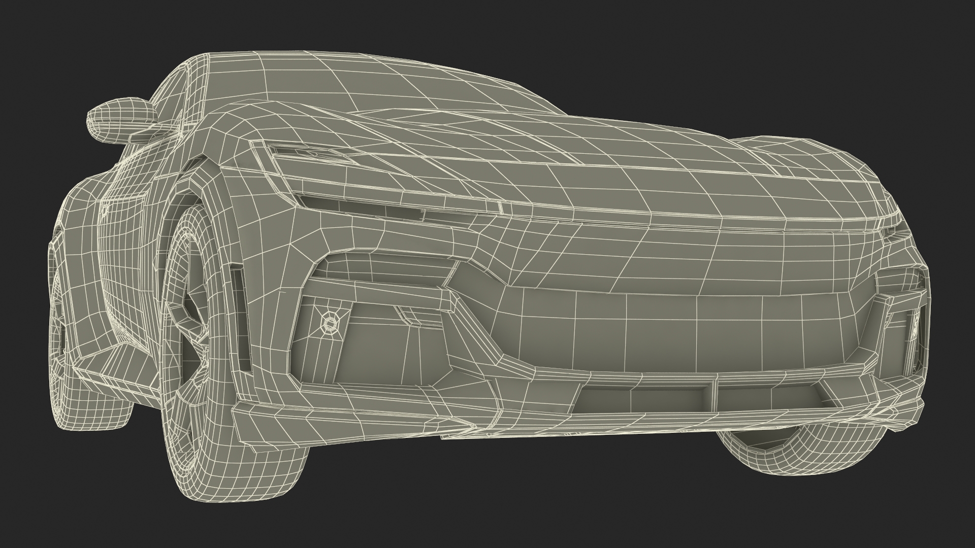 3D Ultimate Crossover Racing Car Red model