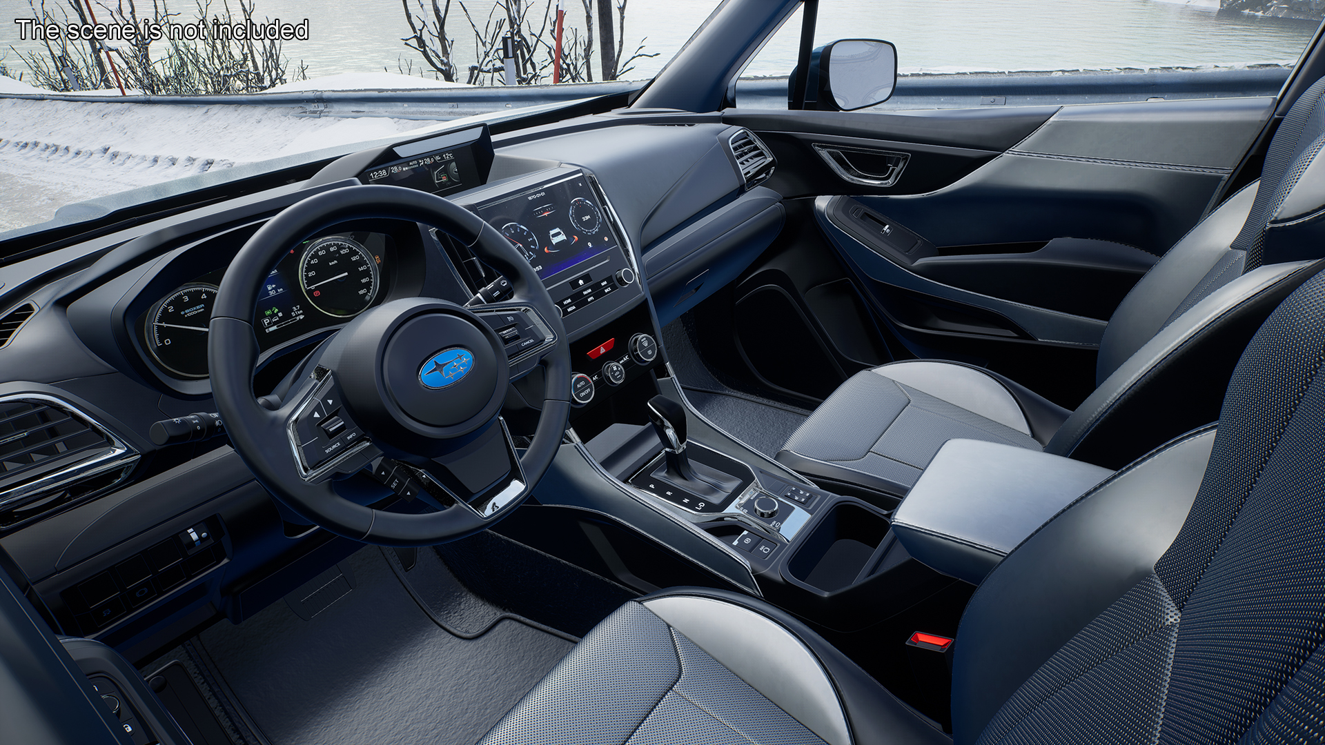 3D Subaru Forester 2022 Blue Rigged for Cinema 4D