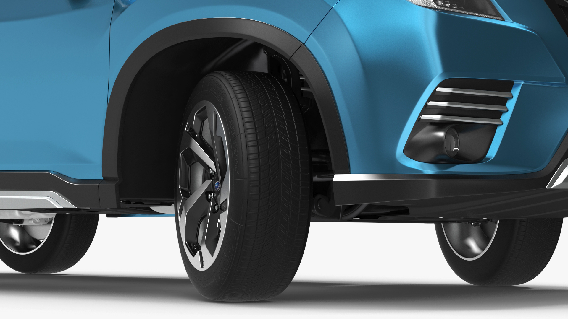 3D Subaru Forester 2022 Blue Rigged for Cinema 4D