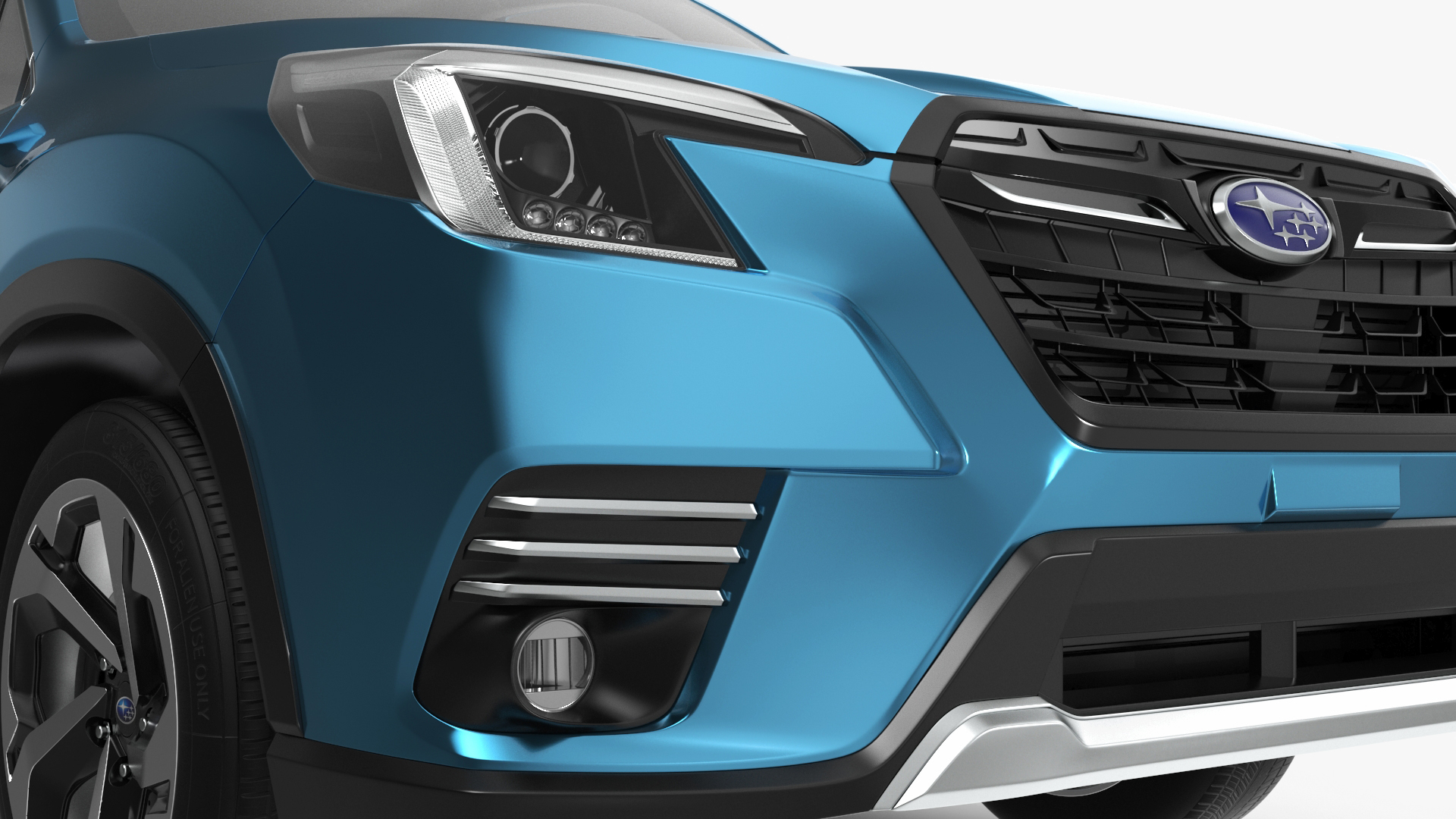 3D Subaru Forester 2022 Blue Rigged for Cinema 4D