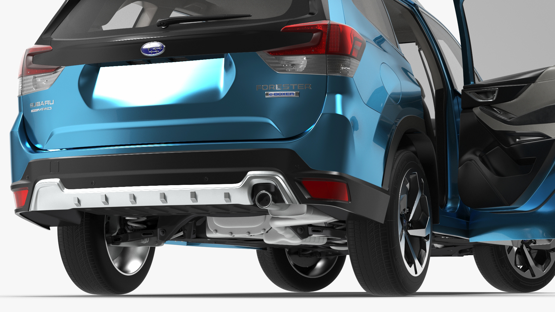 3D Subaru Forester 2022 Blue Rigged for Cinema 4D