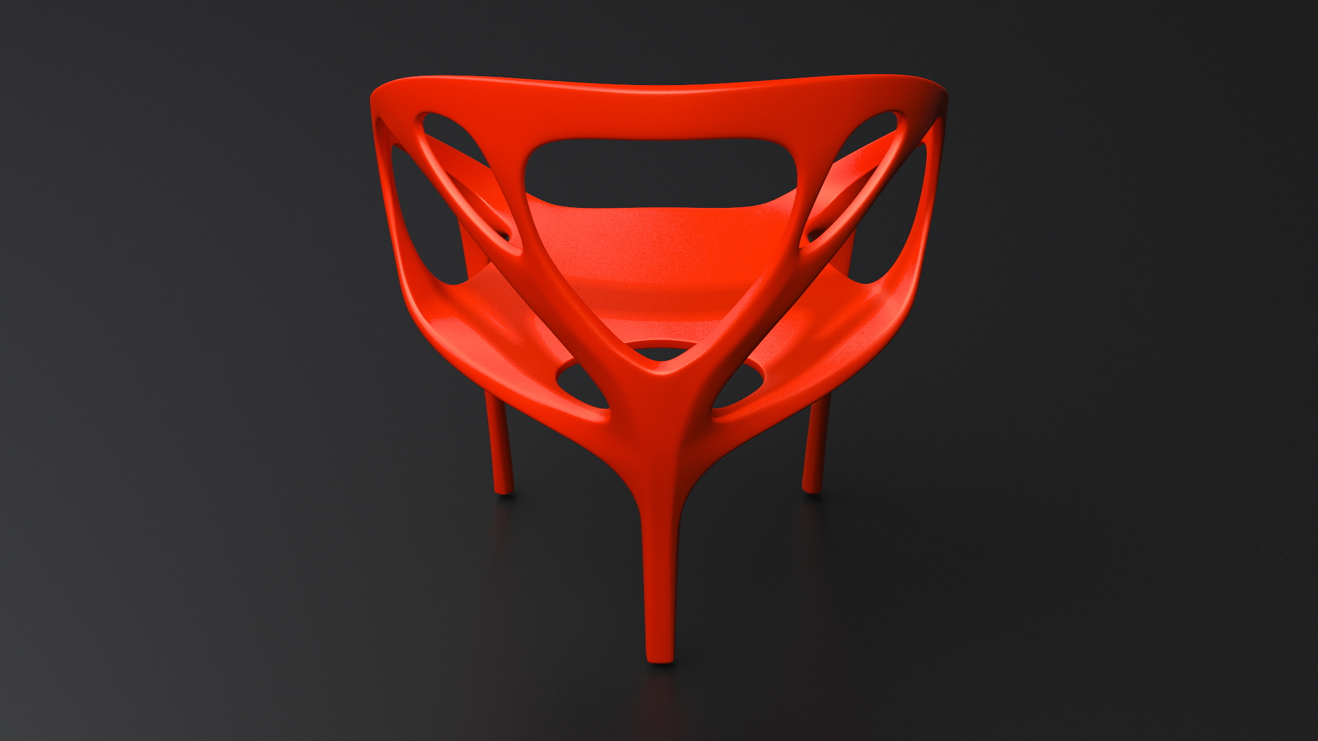 3D Modern Red Chair