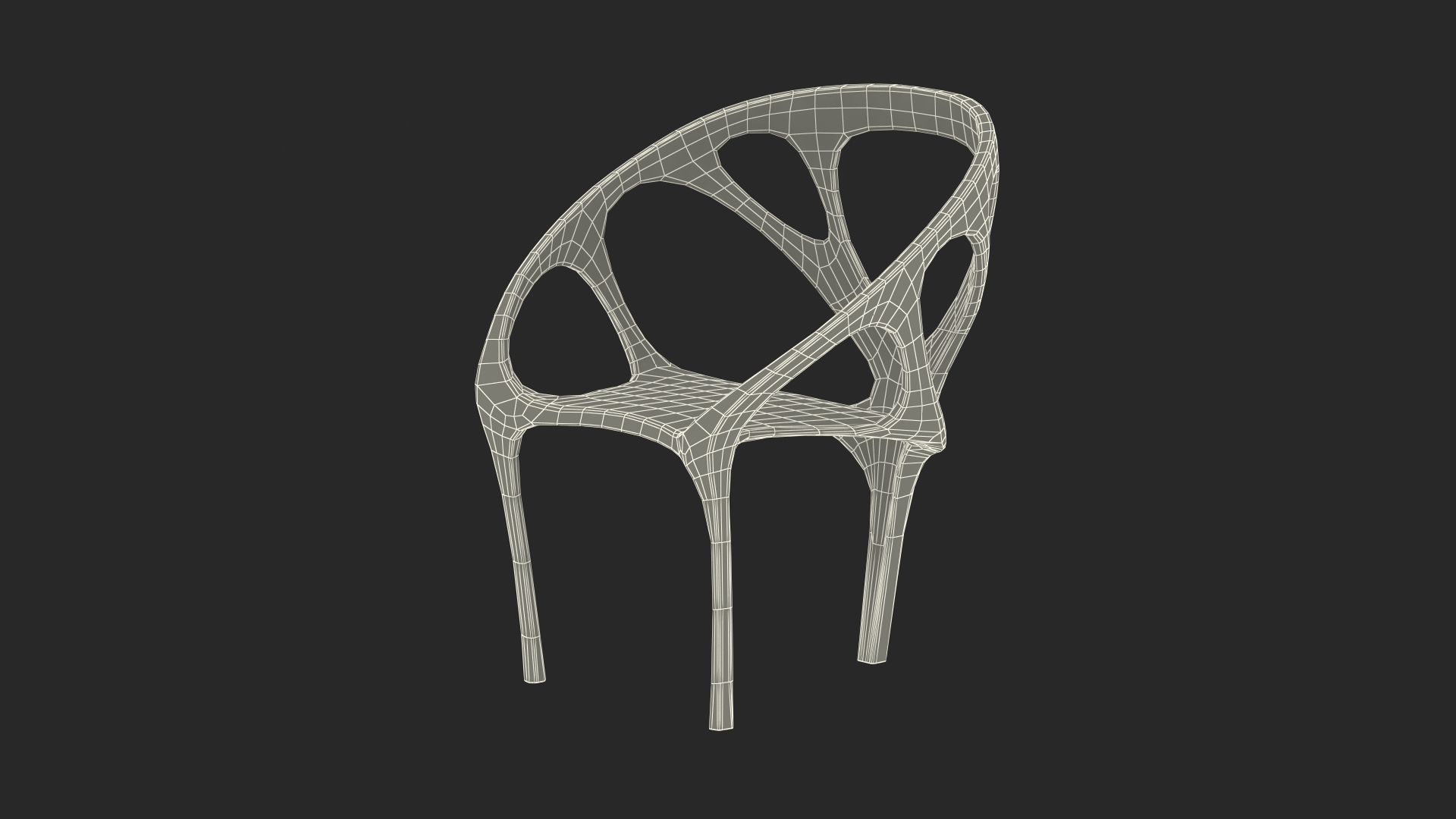 3D Modern Red Chair