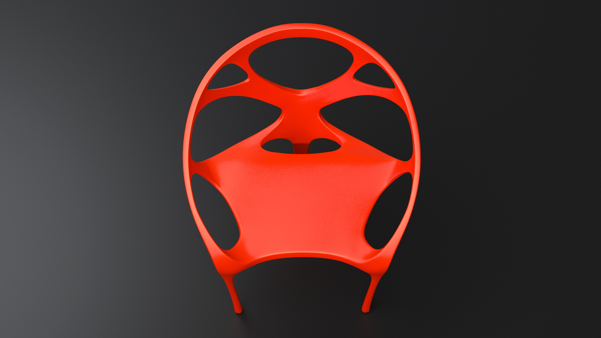 3D Modern Red Chair