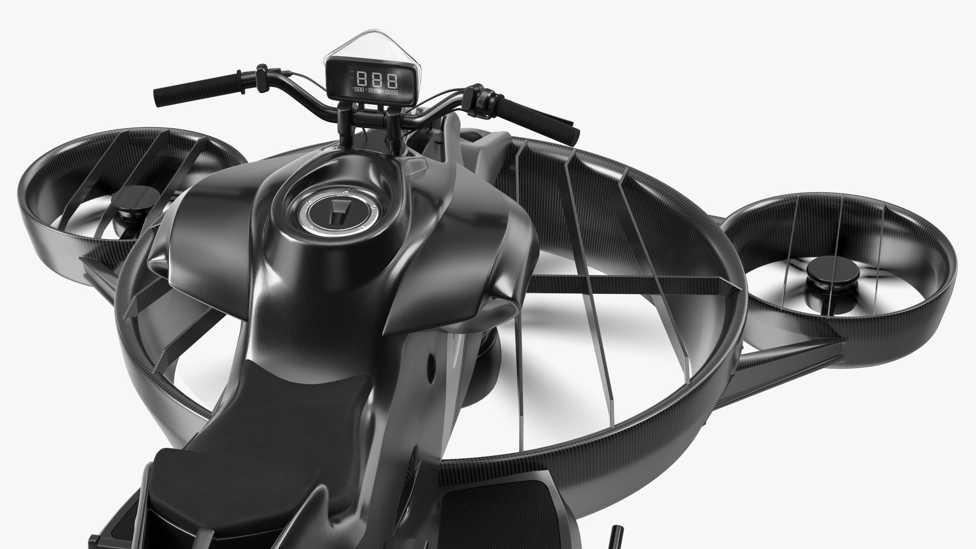3D Fly Black Hoverbike XTURISMO model