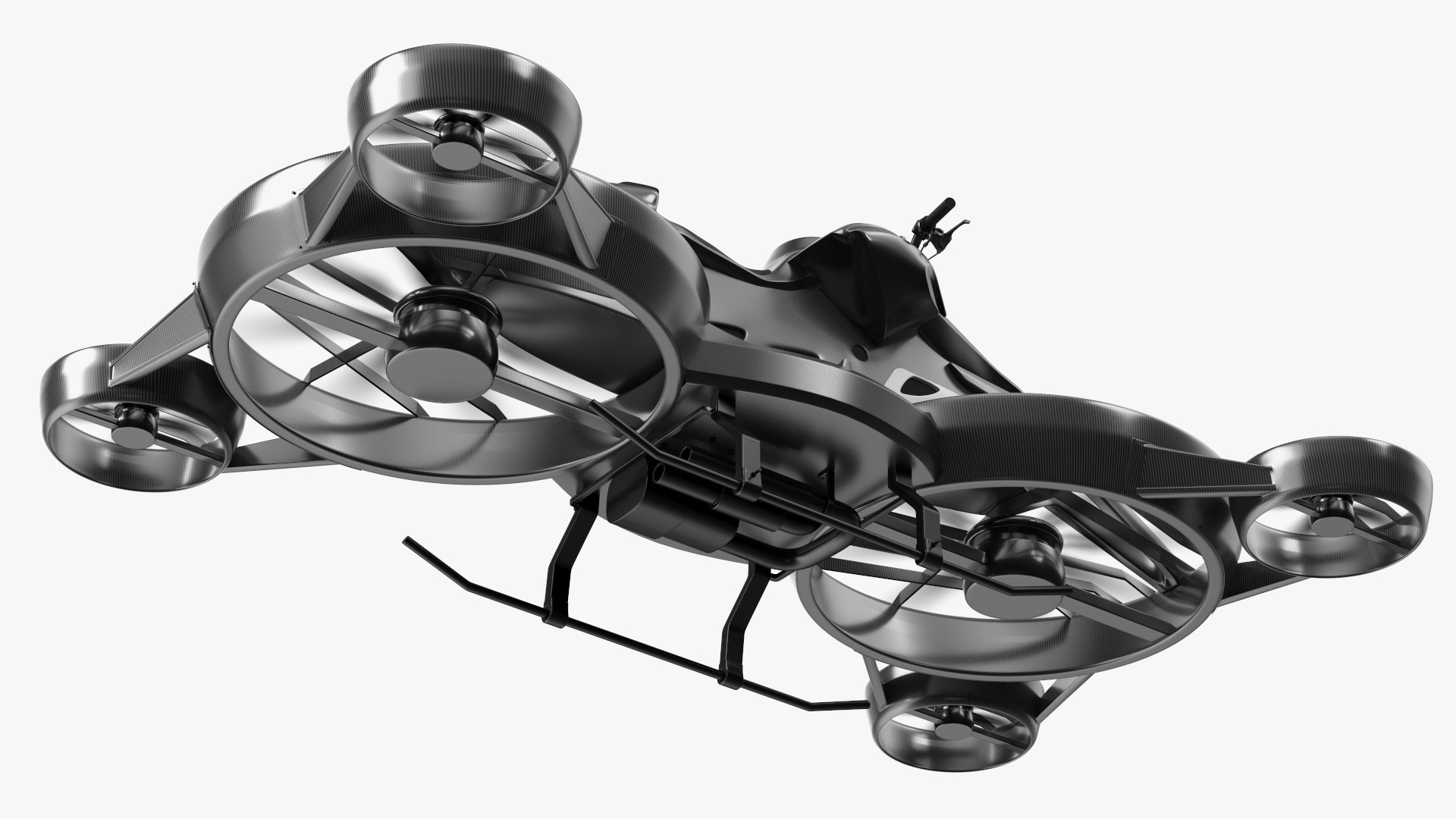 3D Fly Black Hoverbike XTURISMO model