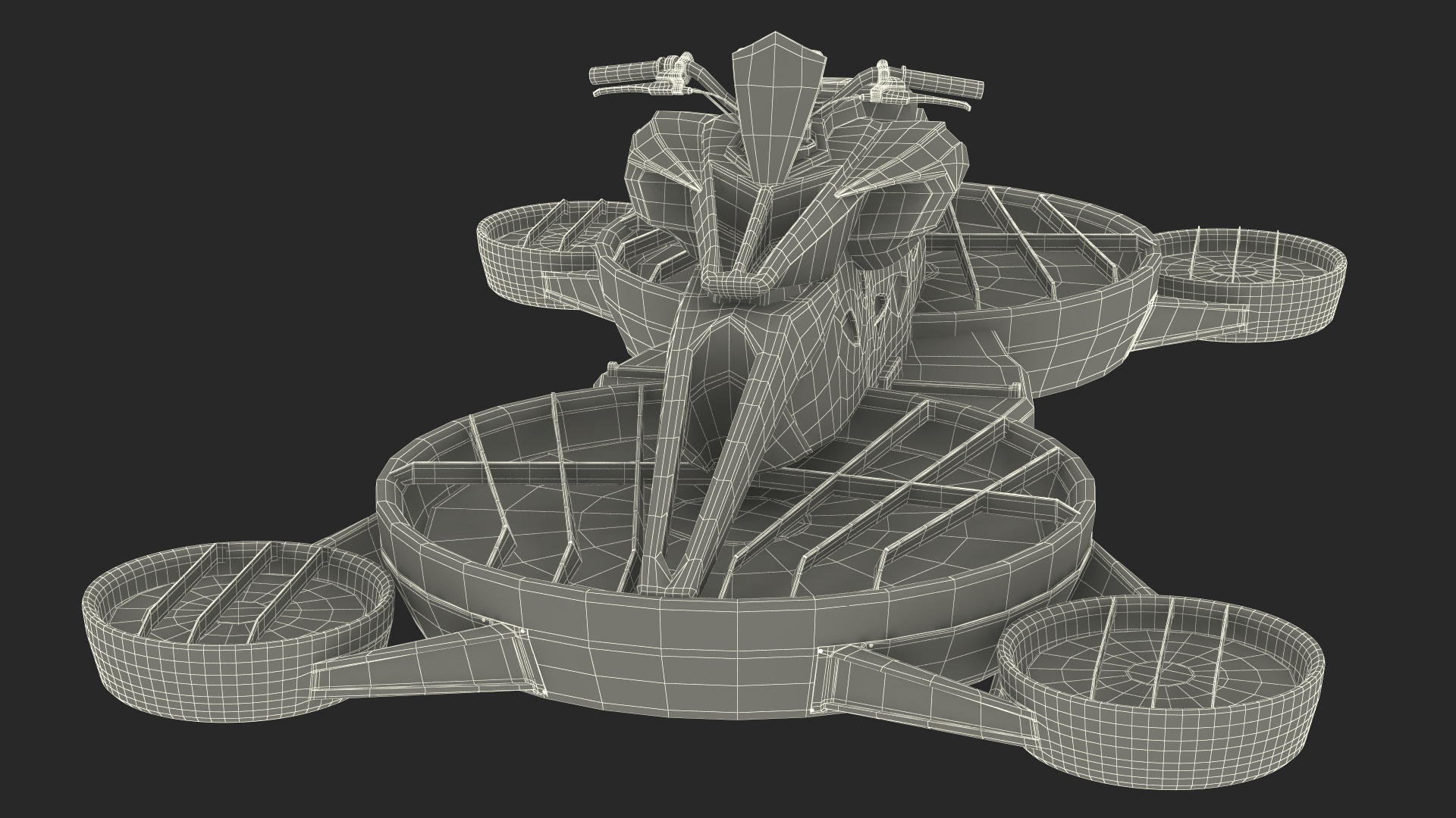 3D Fly Black Hoverbike XTURISMO model