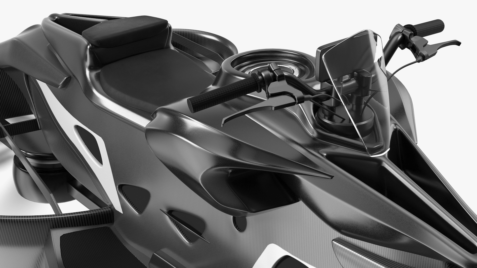 3D Fly Black Hoverbike XTURISMO model