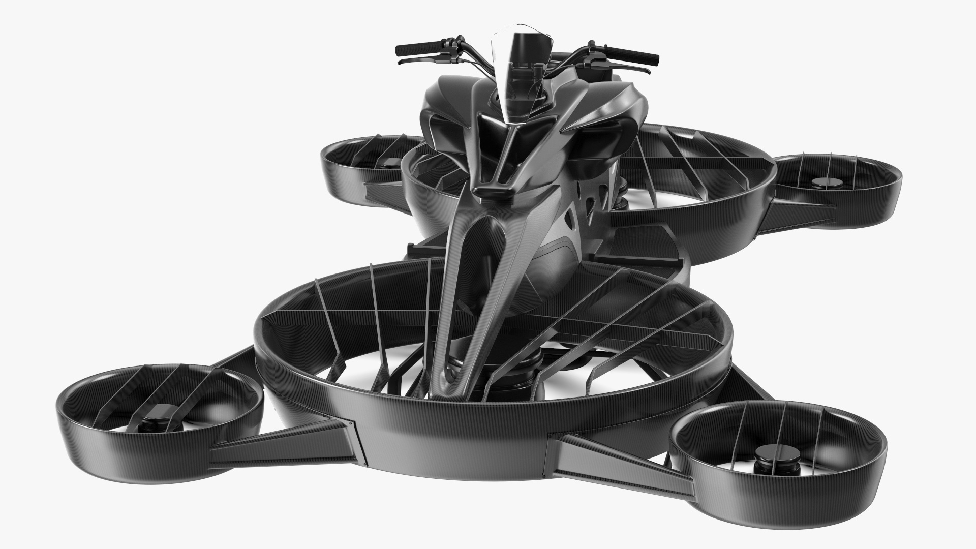 3D Fly Black Hoverbike XTURISMO model