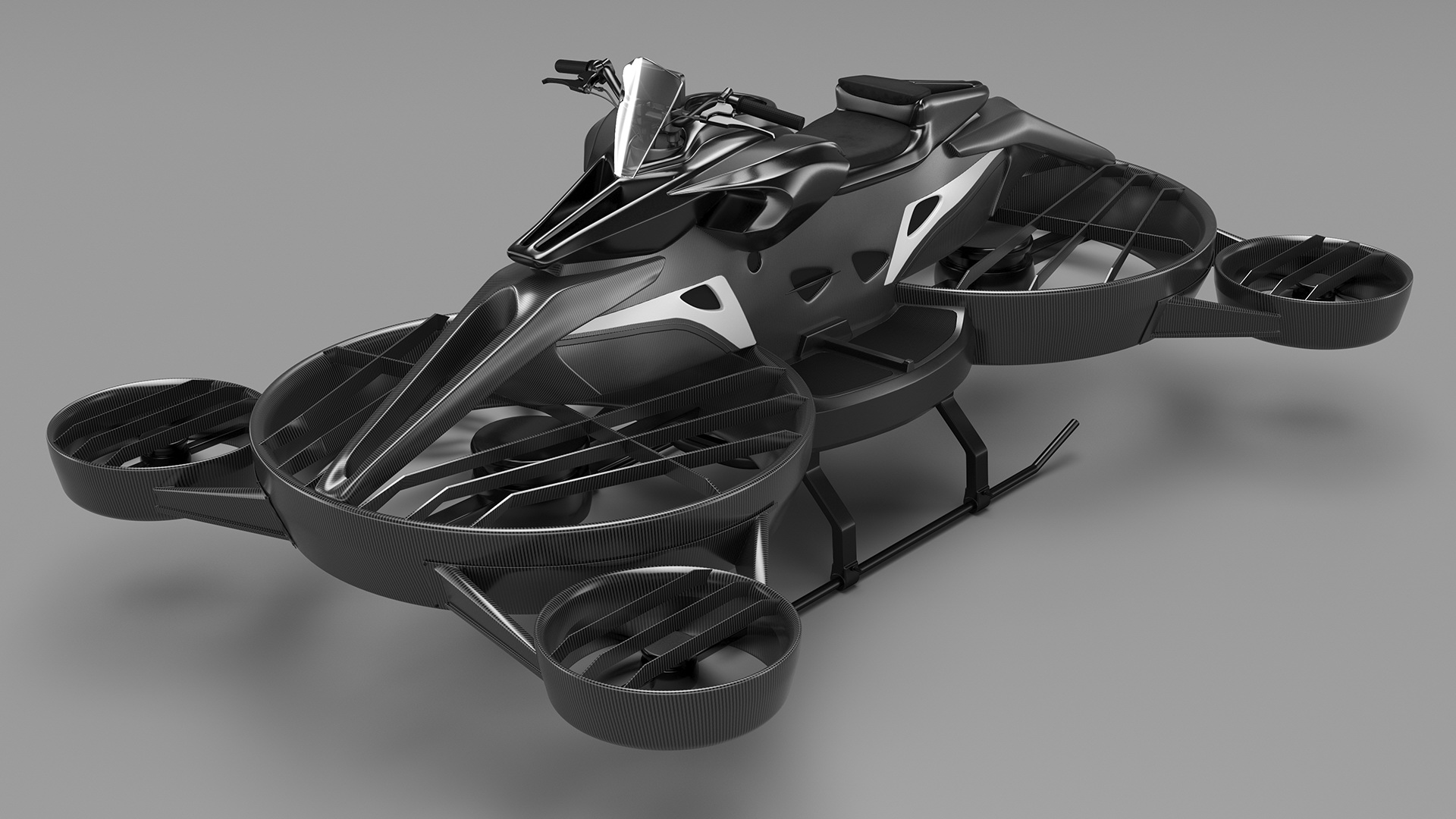 3D Fly Black Hoverbike XTURISMO model