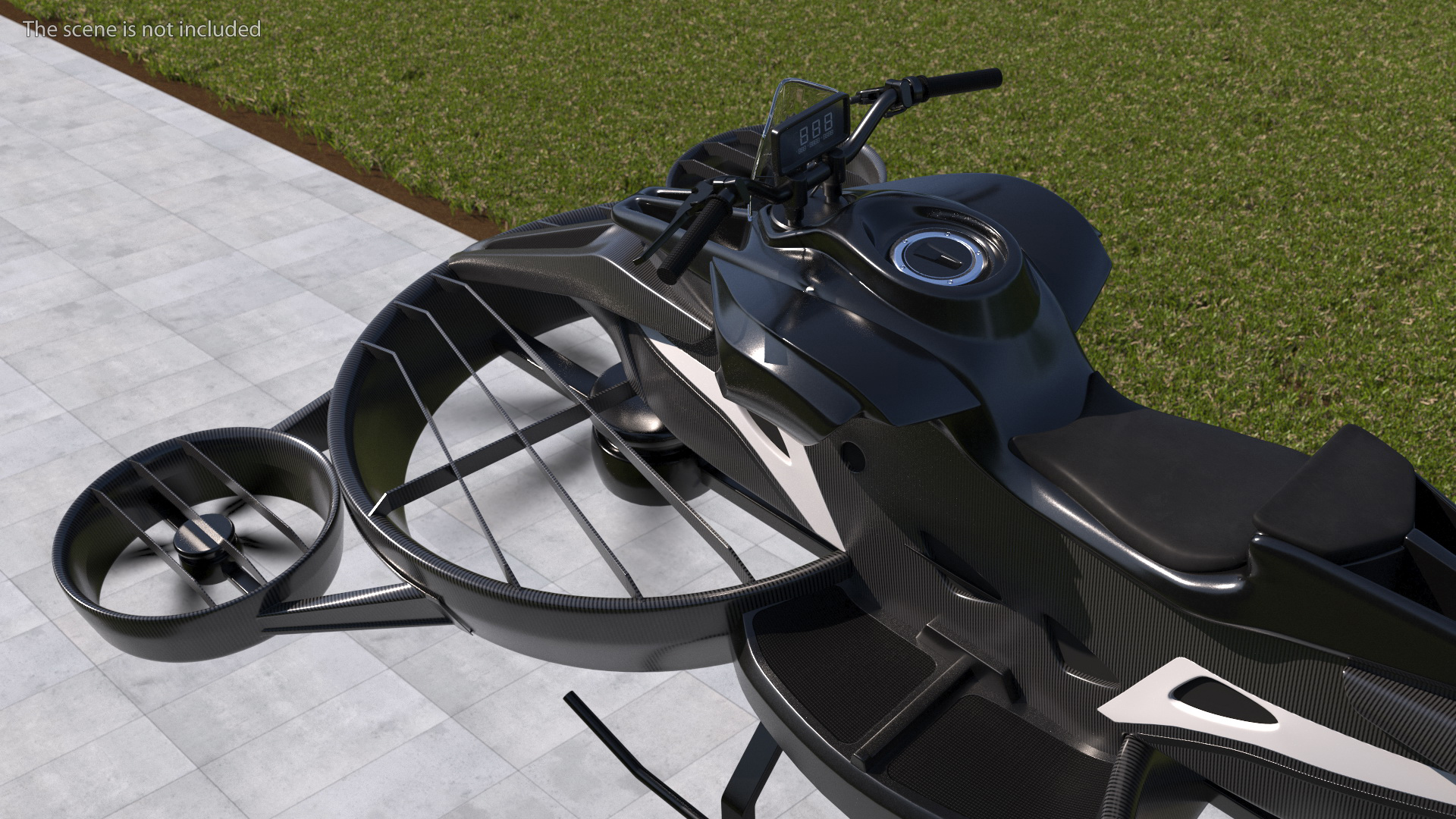 3D Fly Black Hoverbike XTURISMO model
