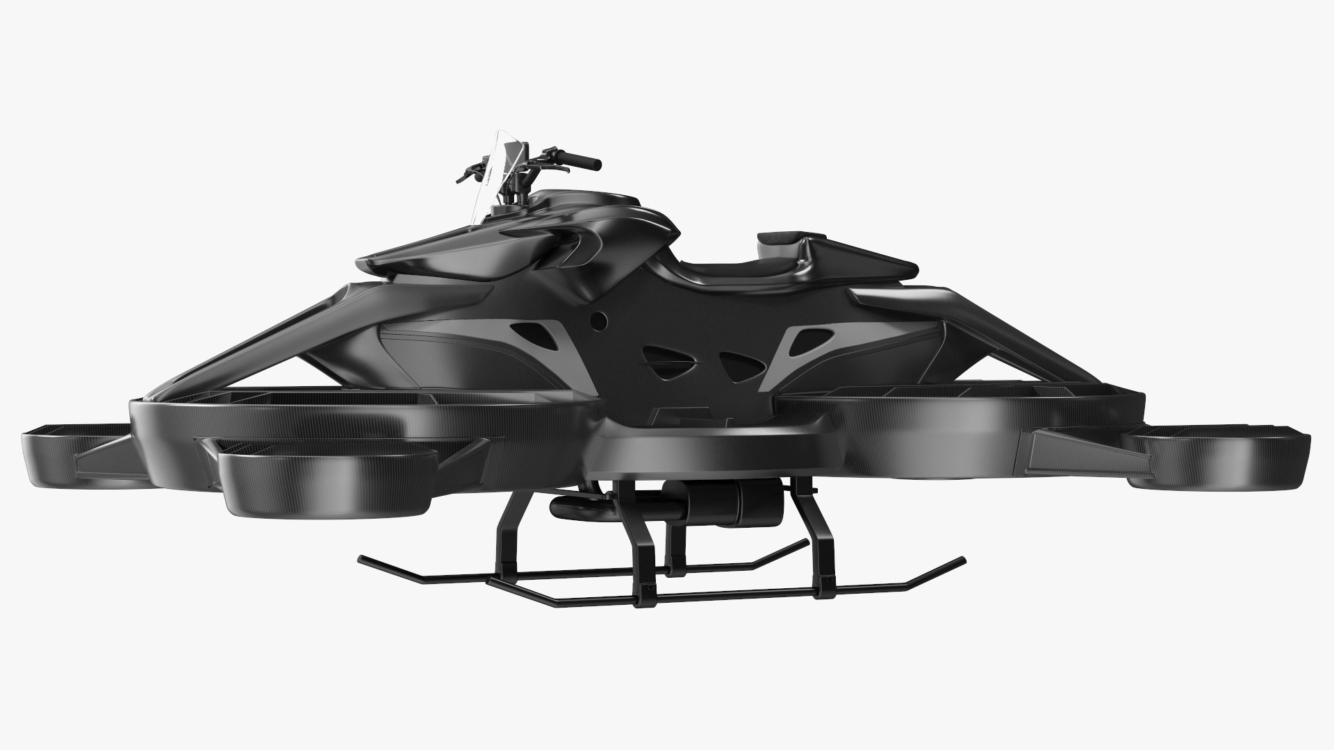 3D Fly Black Hoverbike XTURISMO model