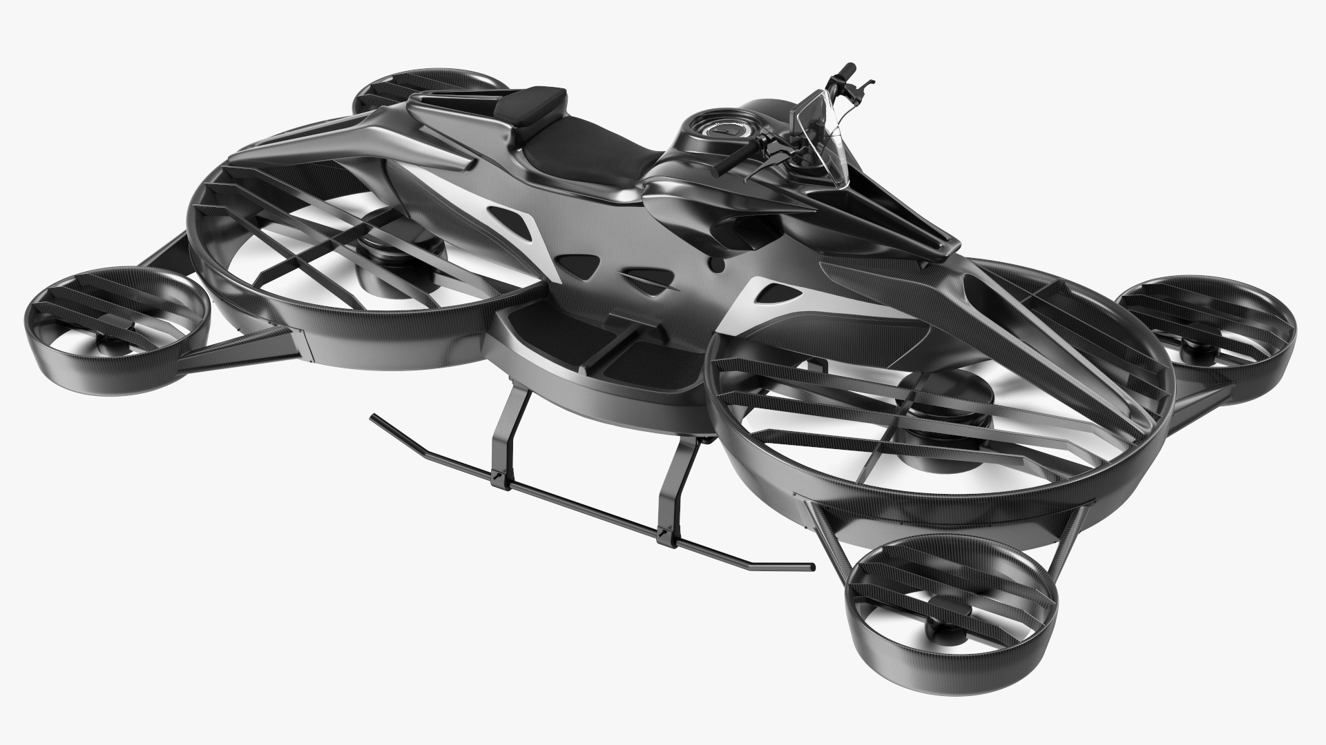 3D Fly Black Hoverbike XTURISMO model
