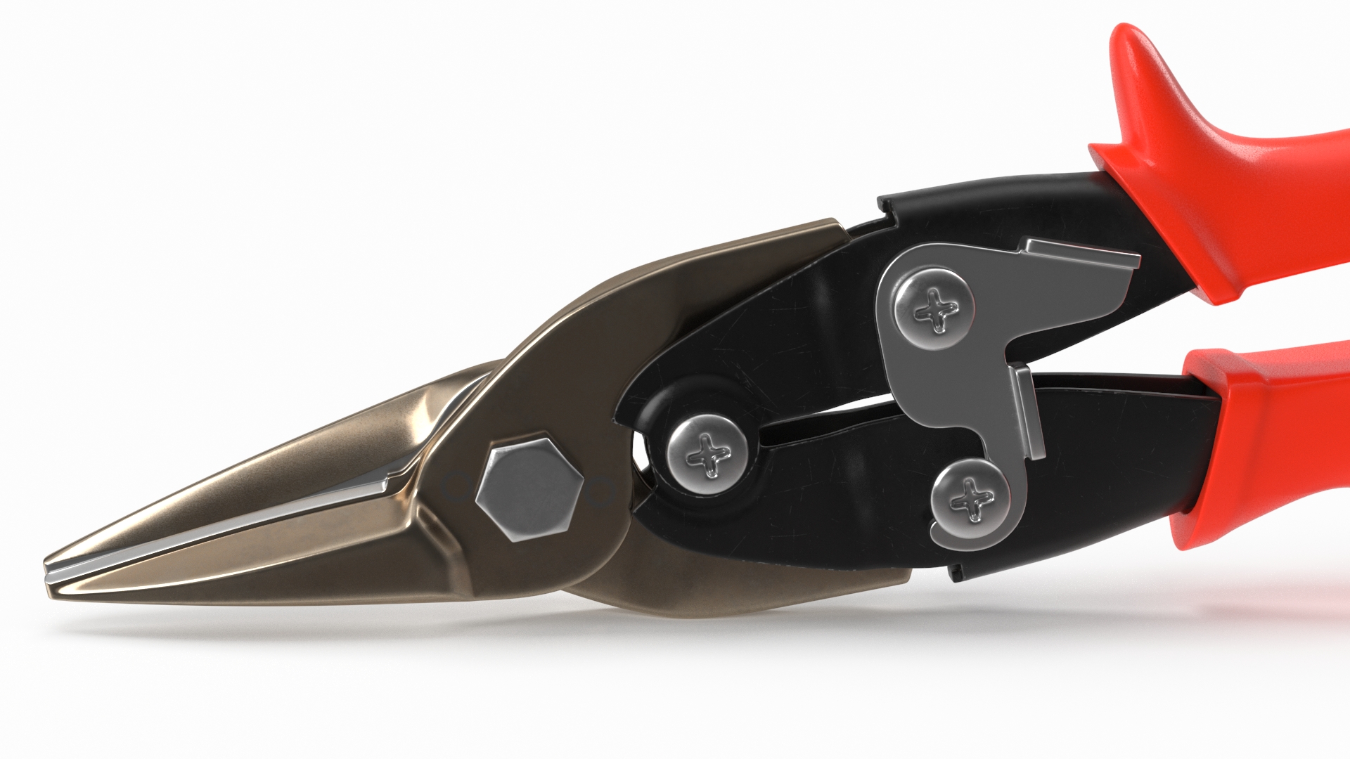 3D Metal Scissors Red model