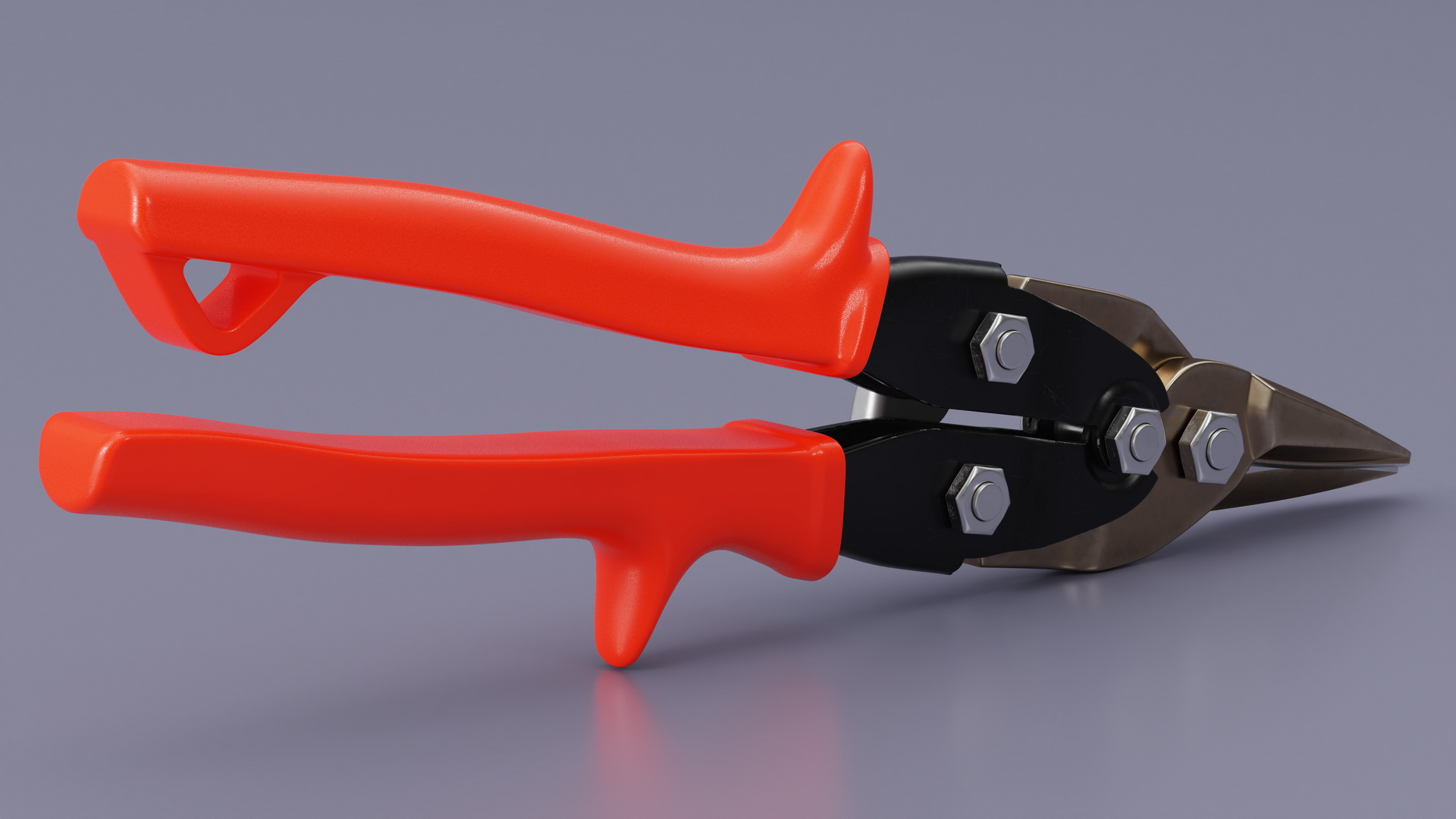 3D Metal Scissors Red model