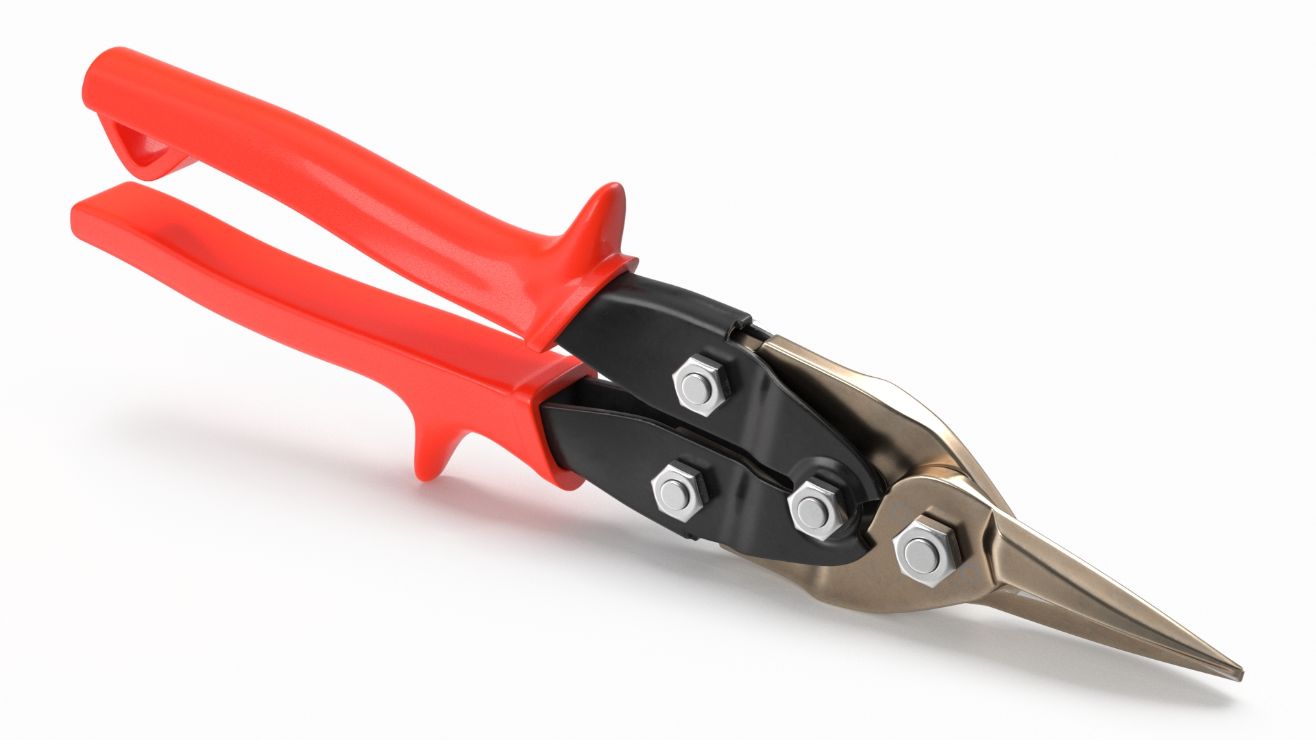 3D Metal Scissors Red model
