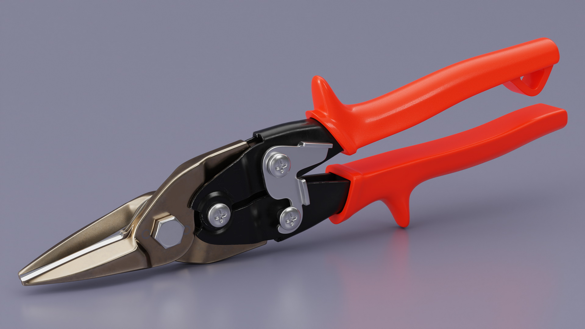3D Metal Scissors Red model