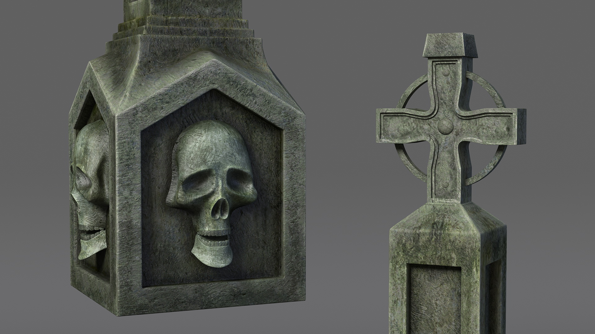 Halloween Tombstone Garden Decoration 3D