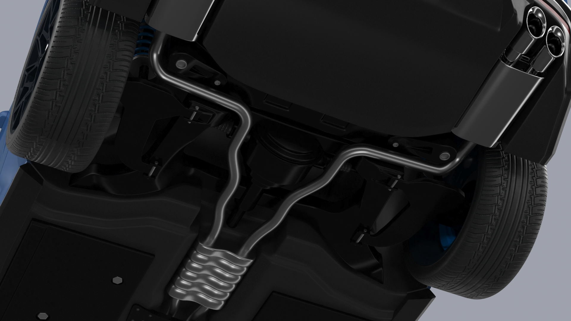 Ford Mustang 2024 Blue 3D