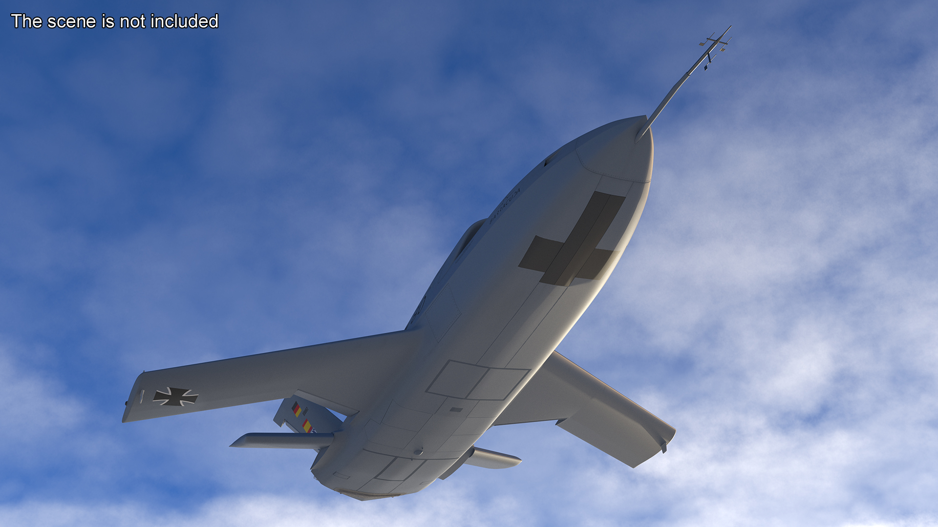 3D model Jet Powered UAV EADS Barracuda