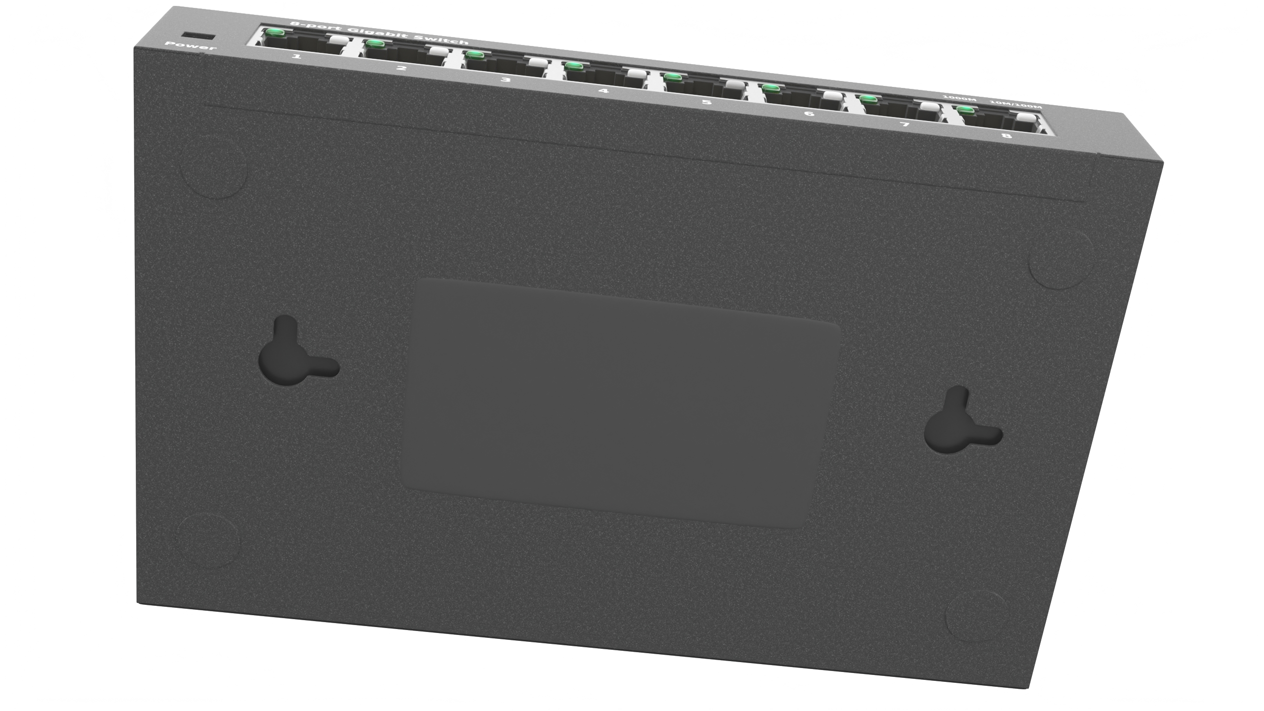 Gigabit Network Switch 8 Port Grey 3D model