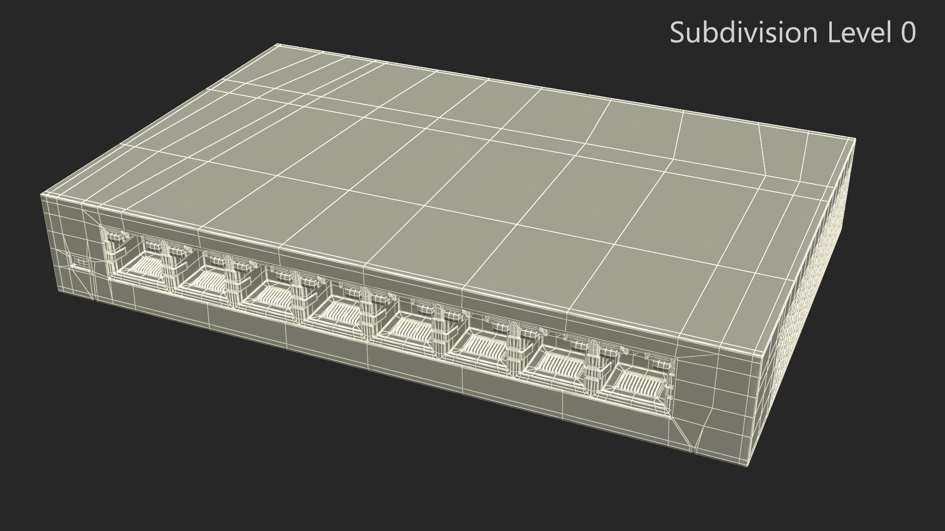 Gigabit Network Switch 8 Port Grey 3D model
