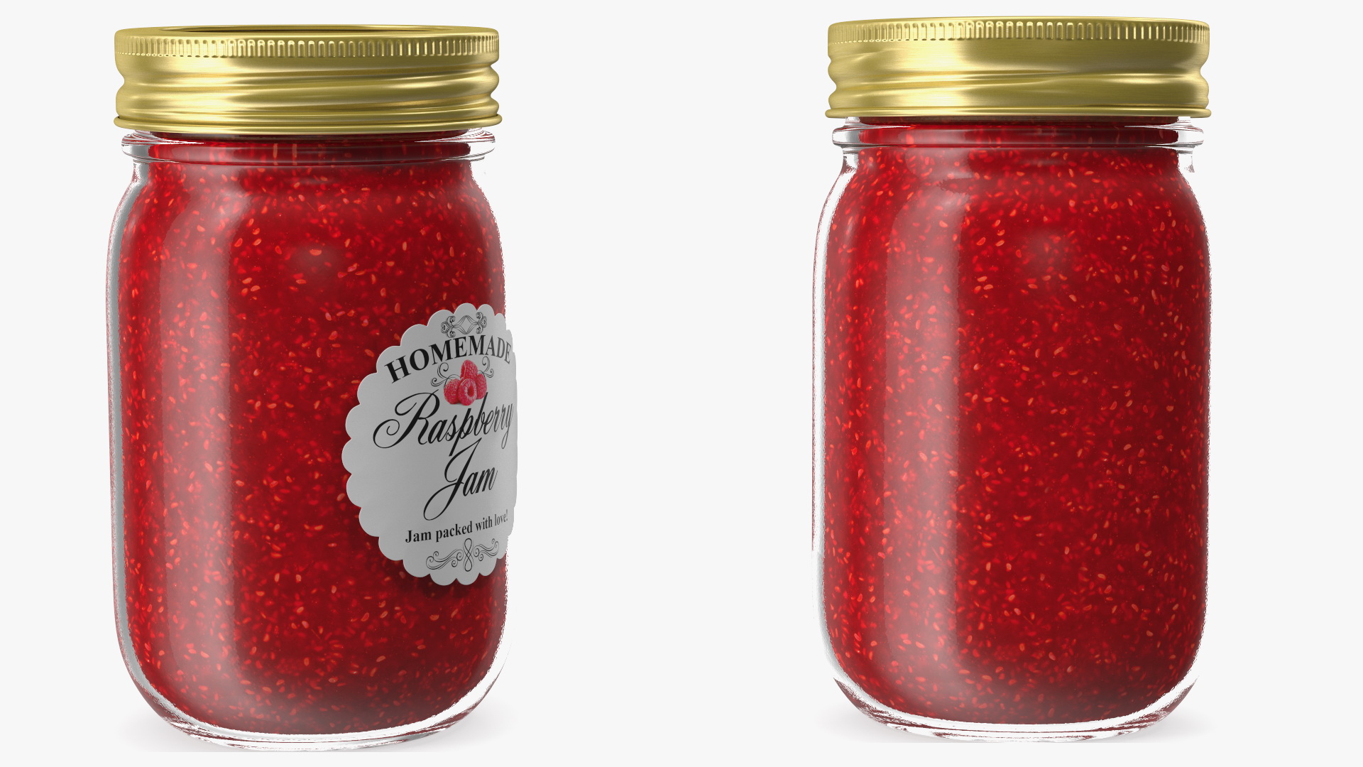 Jam Jar Raspberry 3D
