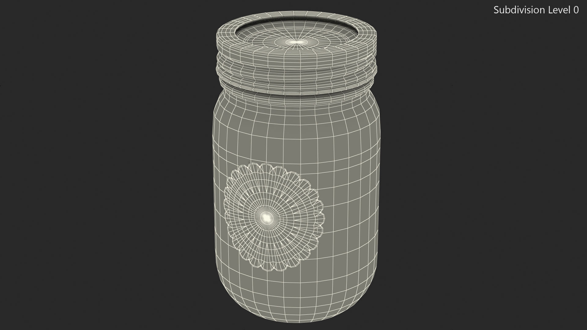 Jam Jar Raspberry 3D