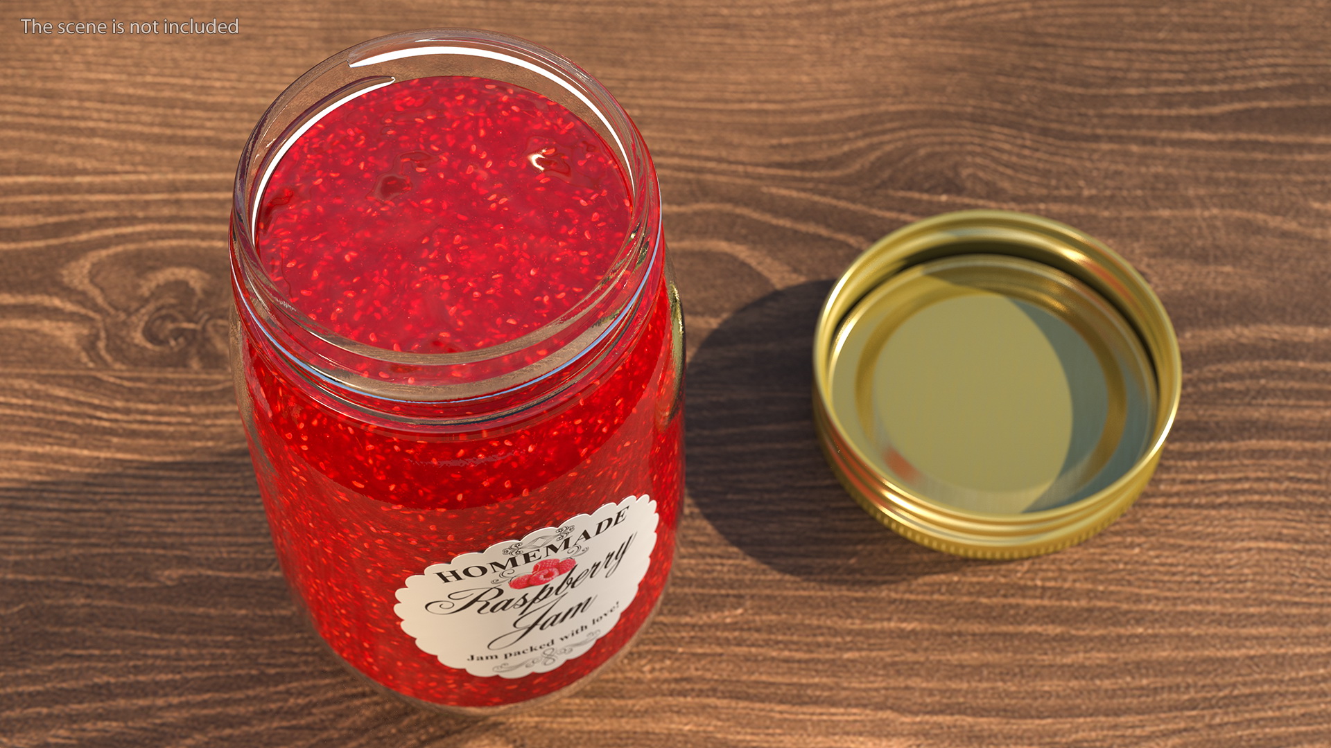 Jam Jar Raspberry 3D