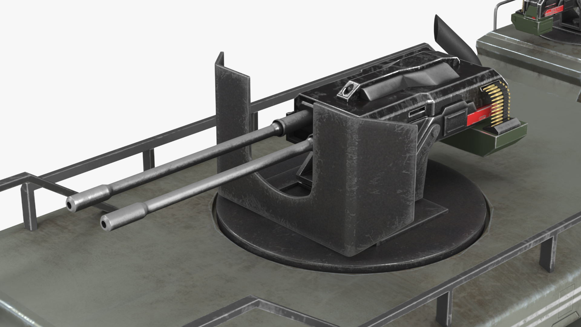 3D Sci-Fi Military Truck Rigged model