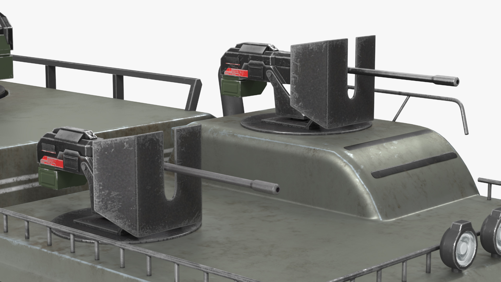 3D Sci-Fi Military Truck Rigged model