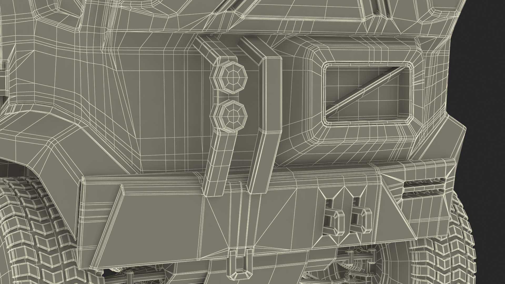 3D Sci-Fi Military Truck Rigged model