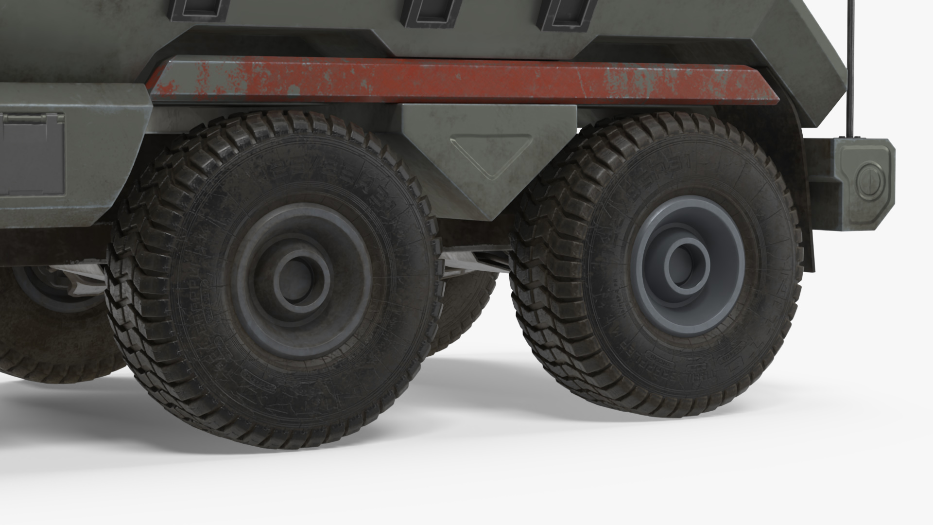 3D Sci-Fi Military Truck Rigged model