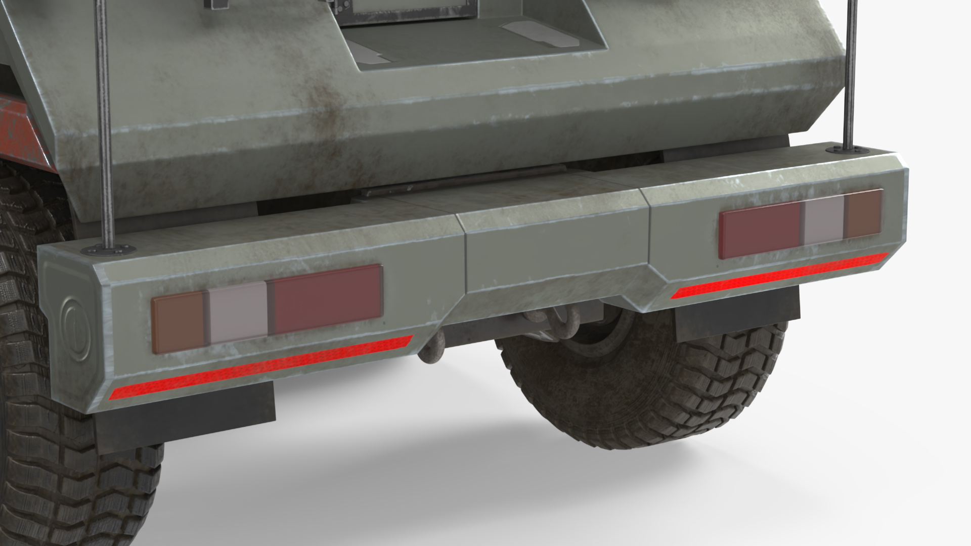 3D Sci-Fi Military Truck Rigged model