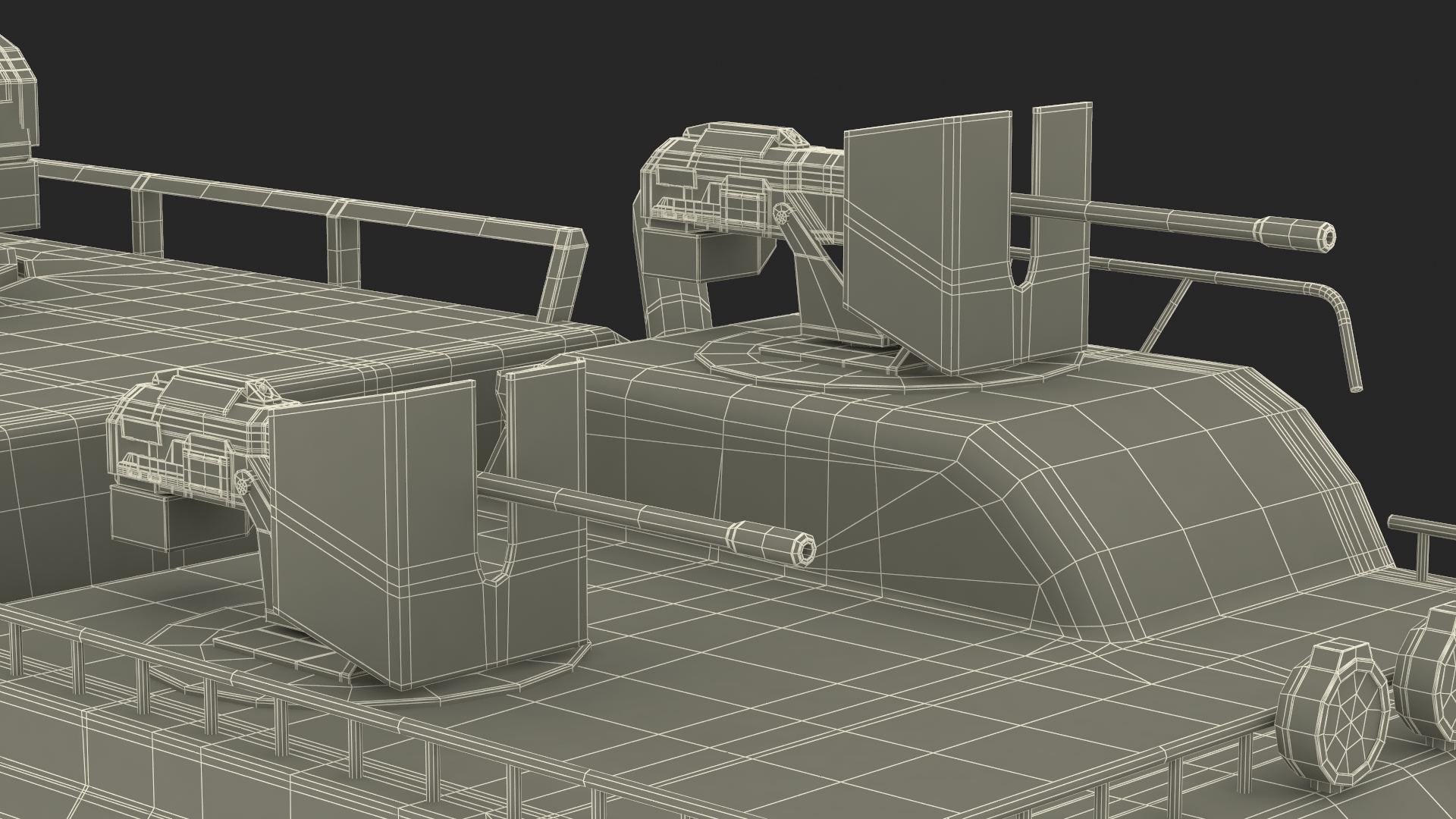 3D Sci-Fi Military Truck Rigged model