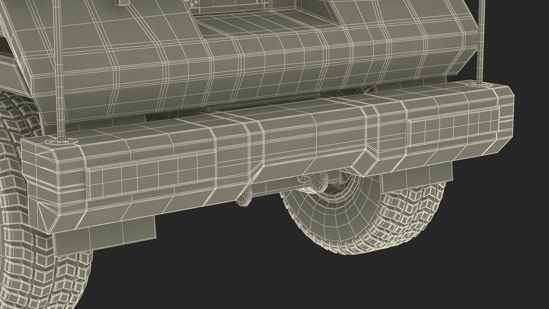 3D Sci-Fi Military Truck Rigged model