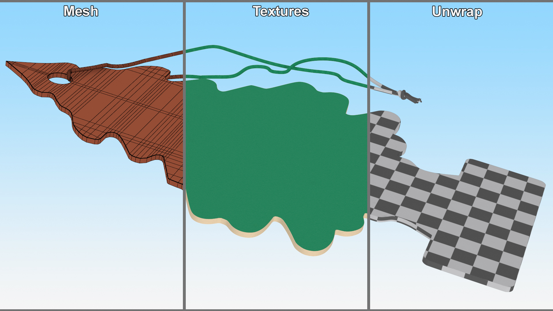 3D Paper Car Air Freshener model