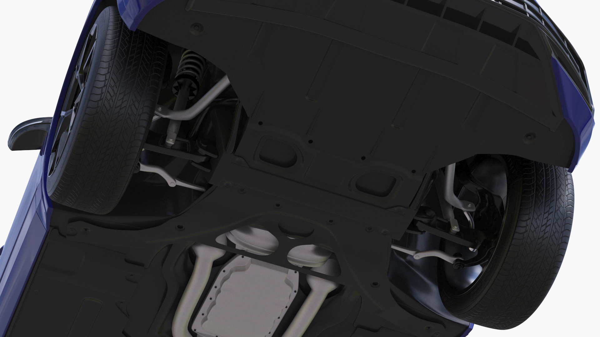 3D Volkswagen Touareg 2024 Blue Lights On model