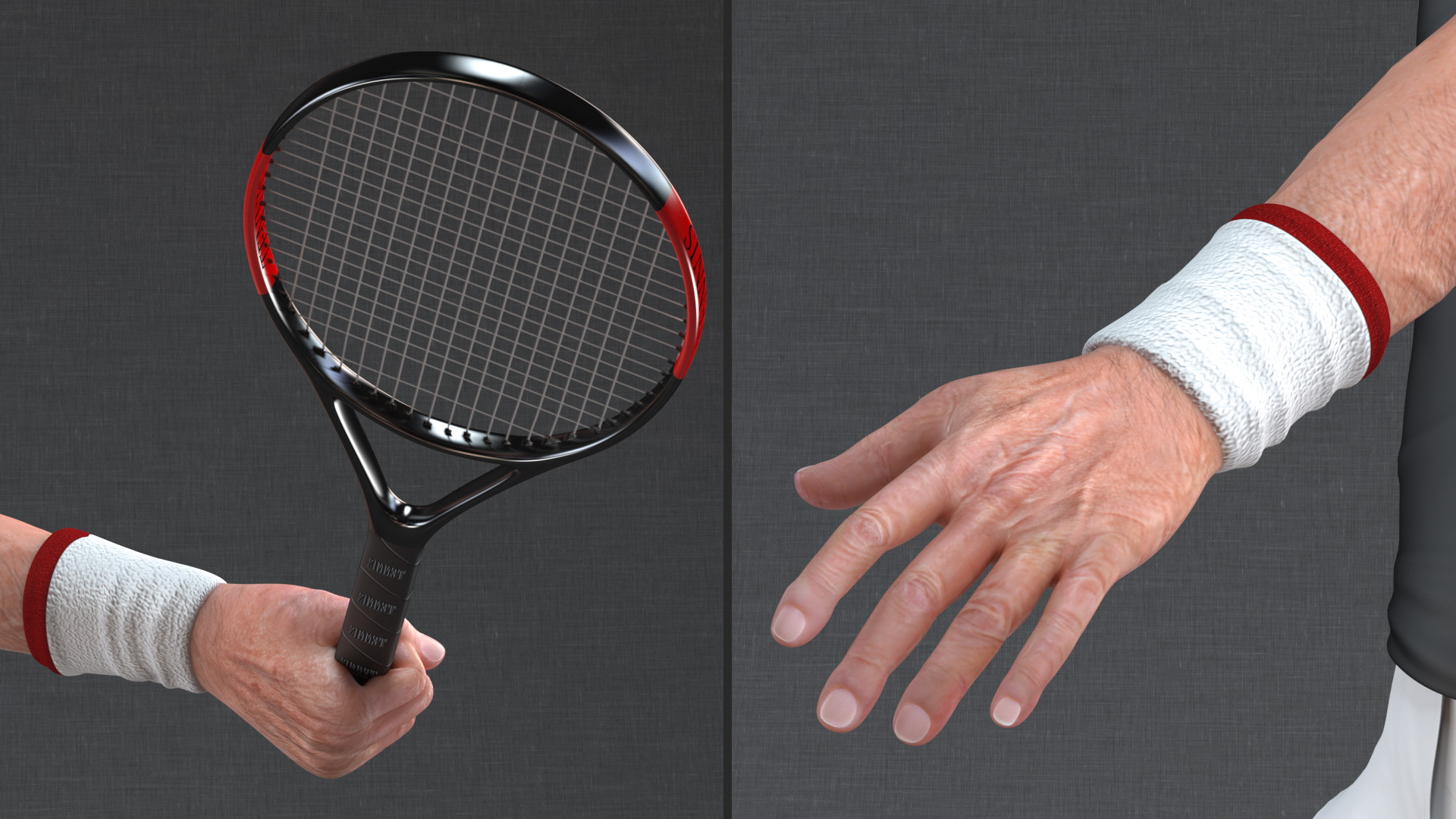 3D model Elderly Man Sport Wear Playing Pose