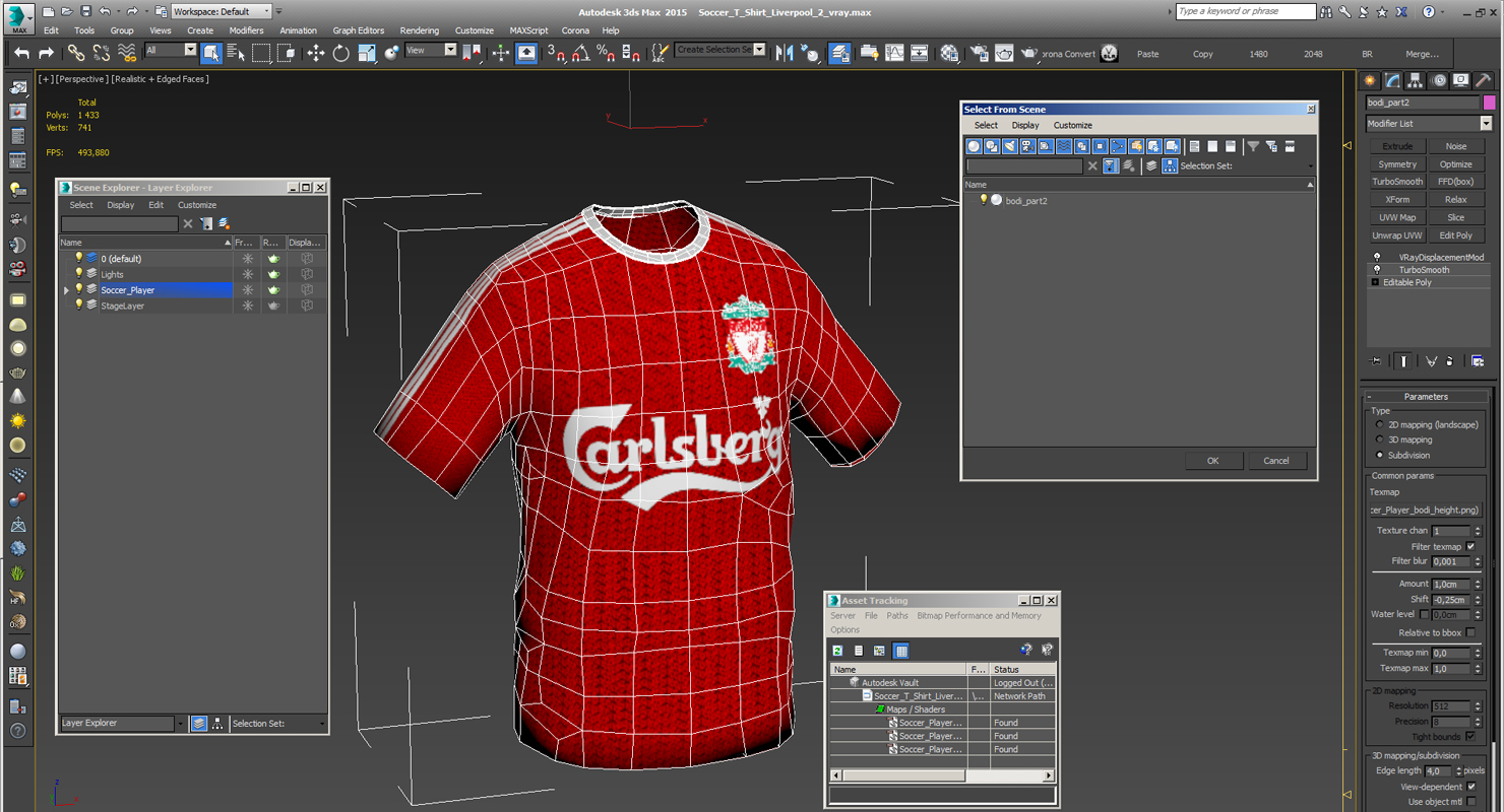 3D Soccer T Shirt Liverpool 2