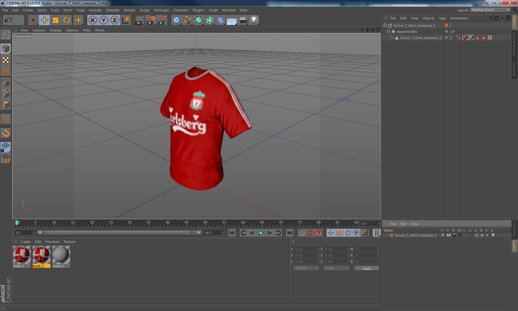 3D Soccer T Shirt Liverpool 2