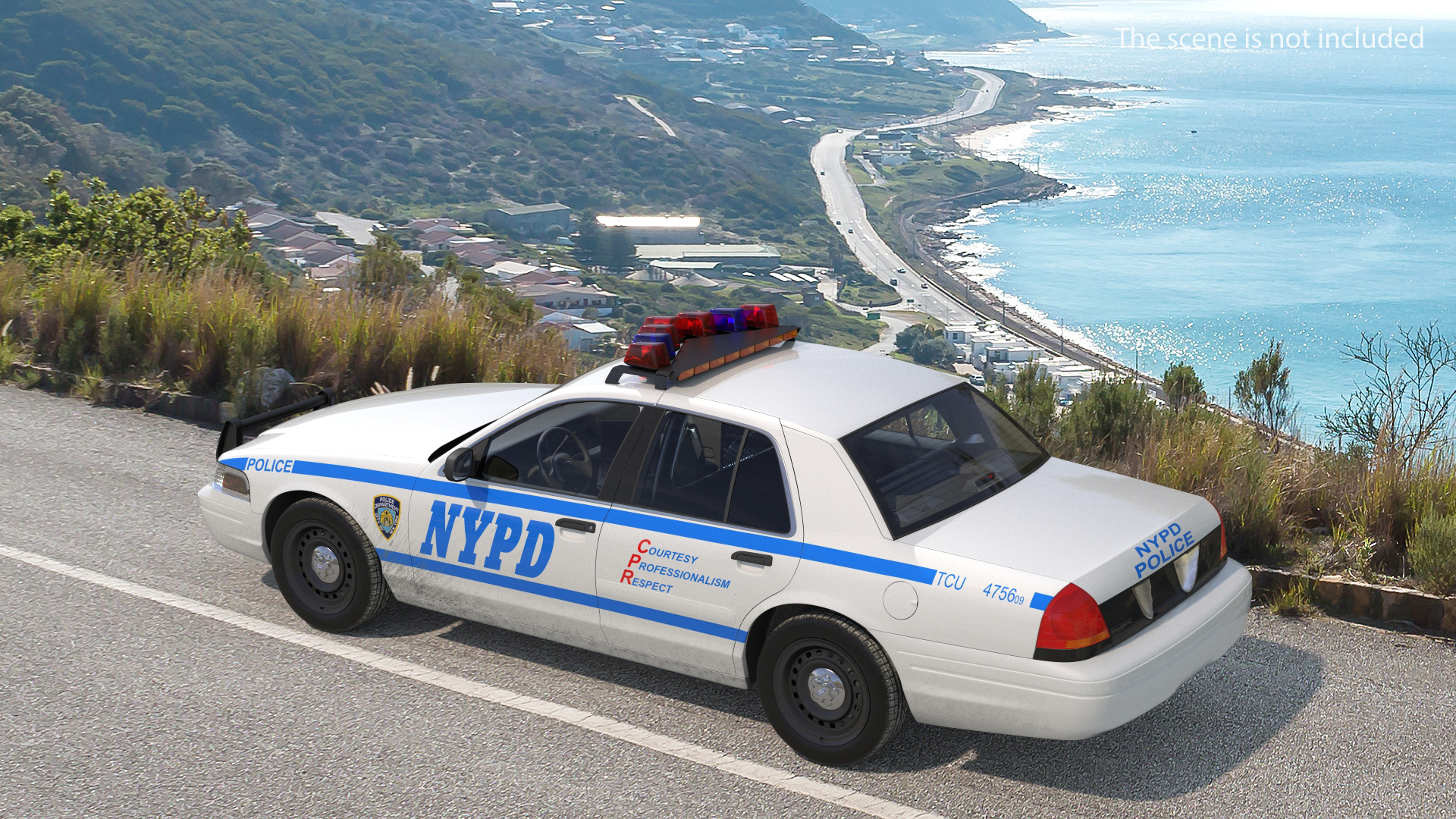 3D model Ford Crown Victoria Police Car NYPD
