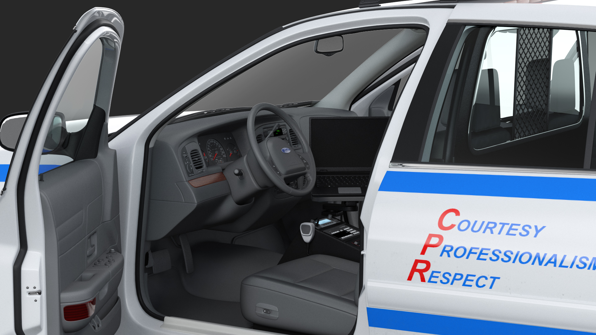 3D model Ford Crown Victoria Police Car NYPD