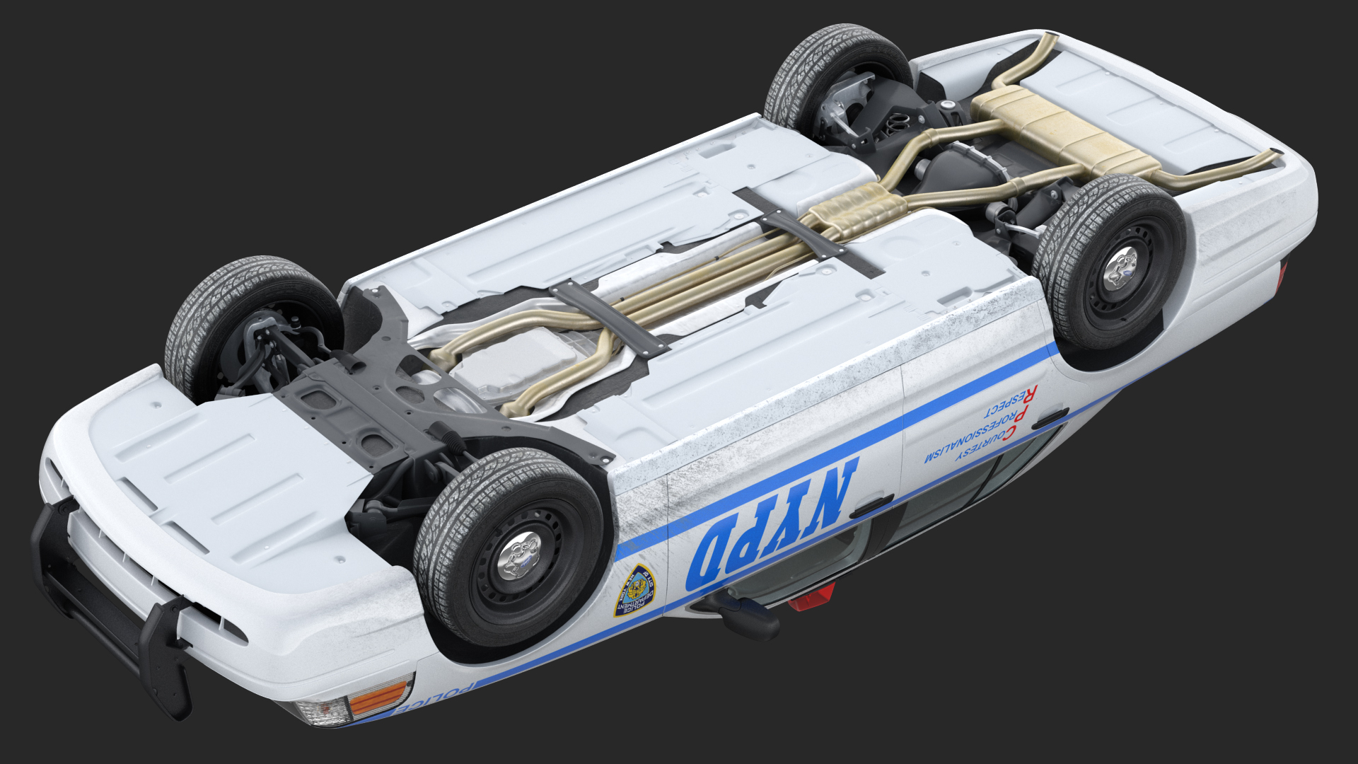 3D model Ford Crown Victoria Police Car NYPD