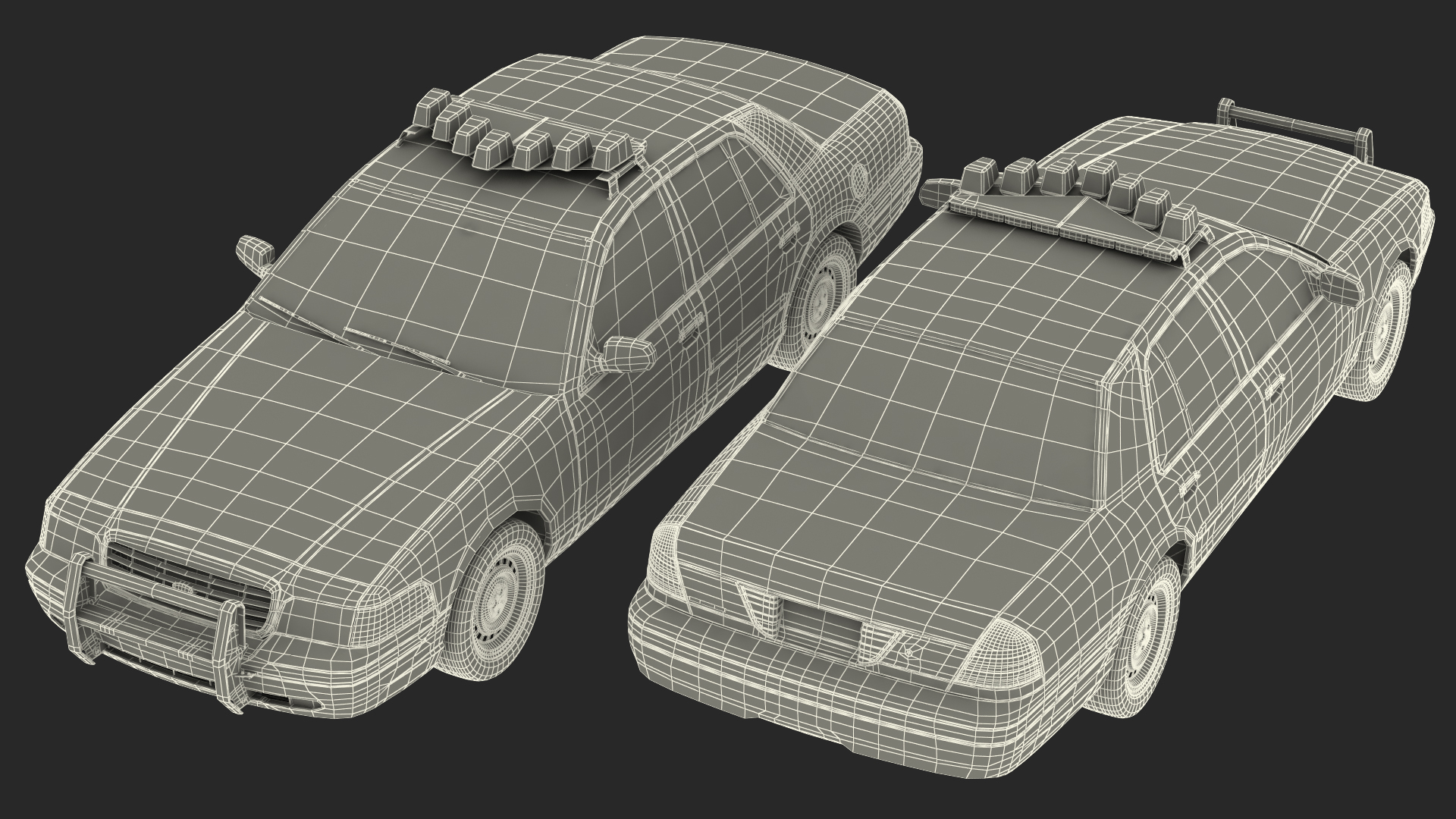 3D model Ford Crown Victoria Police Car NYPD